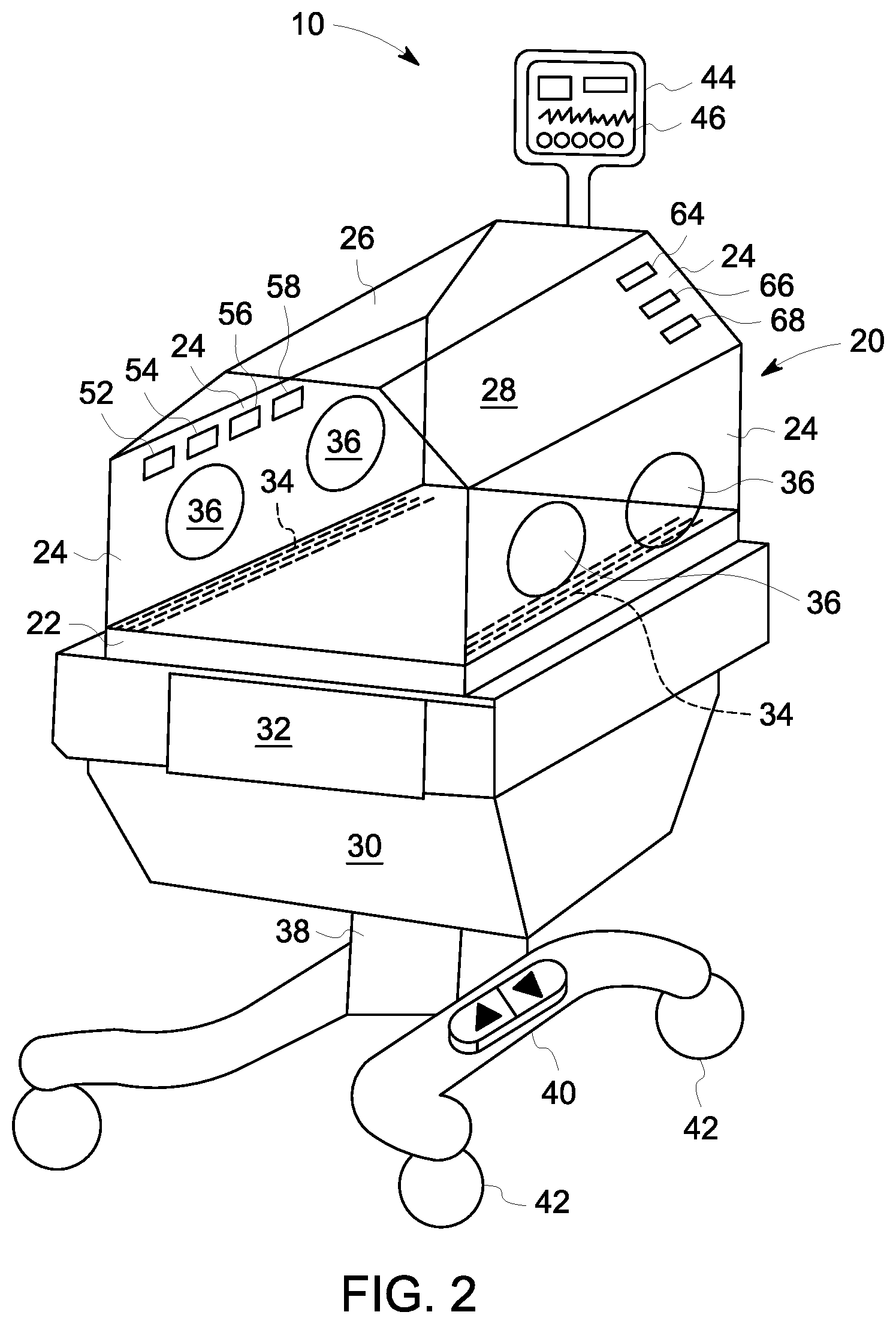 Patent US12611350 Figure 2 – Neonatal care system and control method