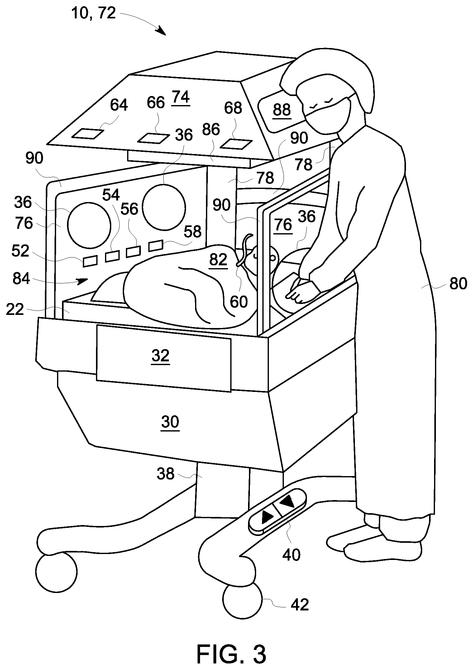 Patent US12611350 Figure 3 – Neonatal care system and control method
