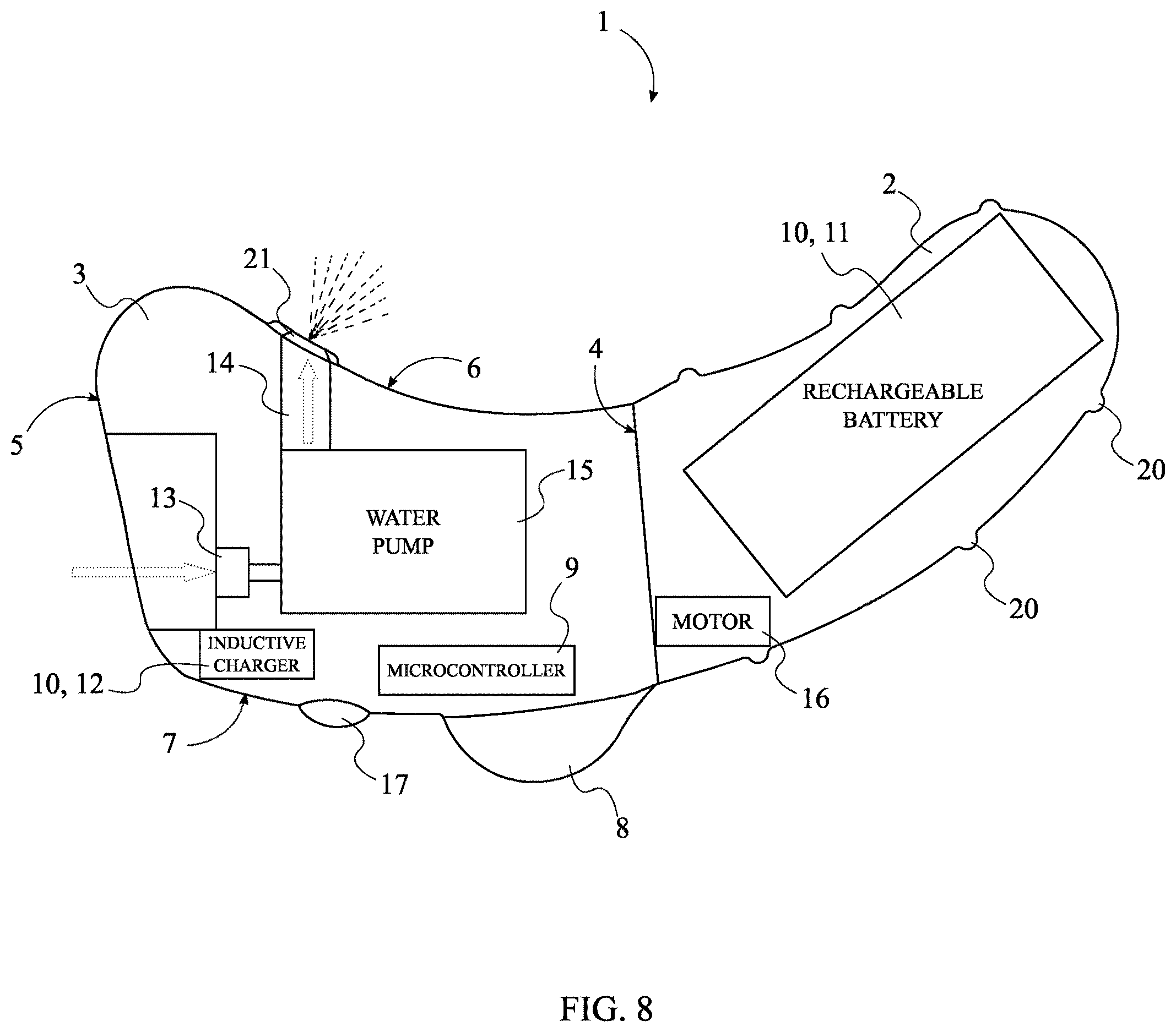Patent US12611354 Figure 8 – Water-jetting sexual stimulator