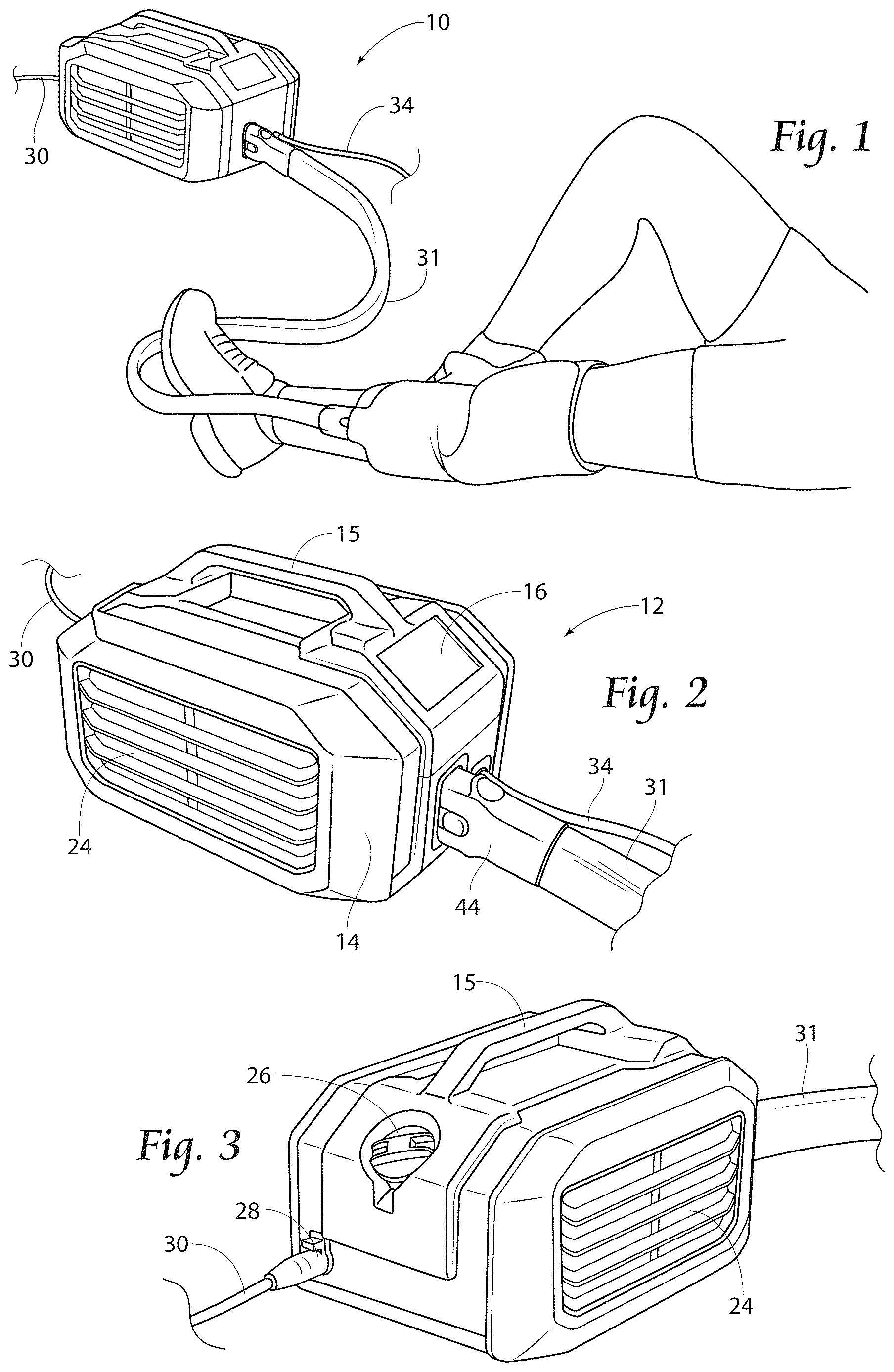 Patent US12611355 Figure 1 – System and method for heat or cold therapy and compression therapy