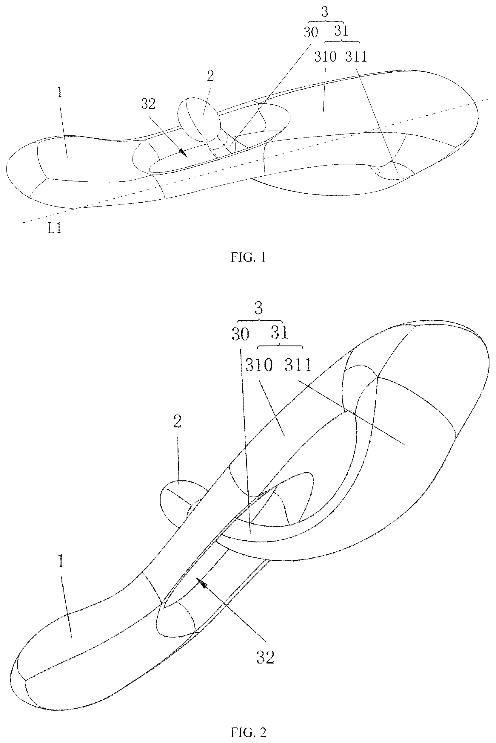 Patent US12611358 Figure 1 – Massage device