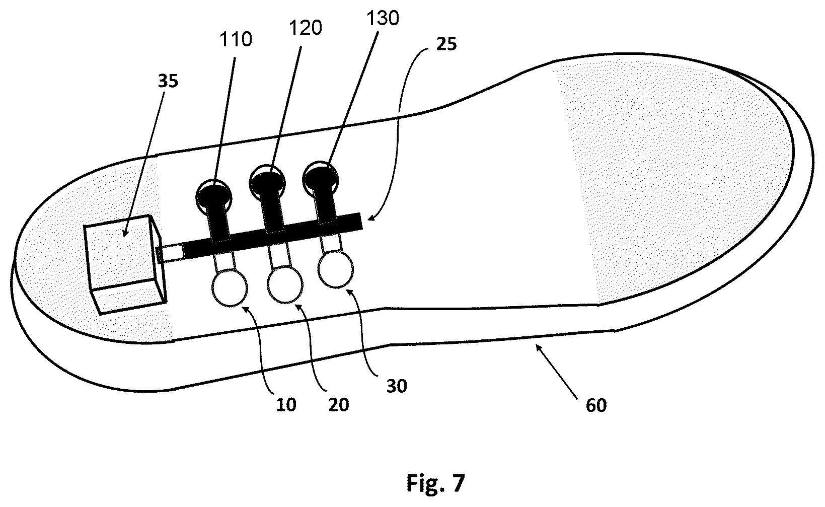 Patent US12611359 Figure 4 – Foot massaging shoe