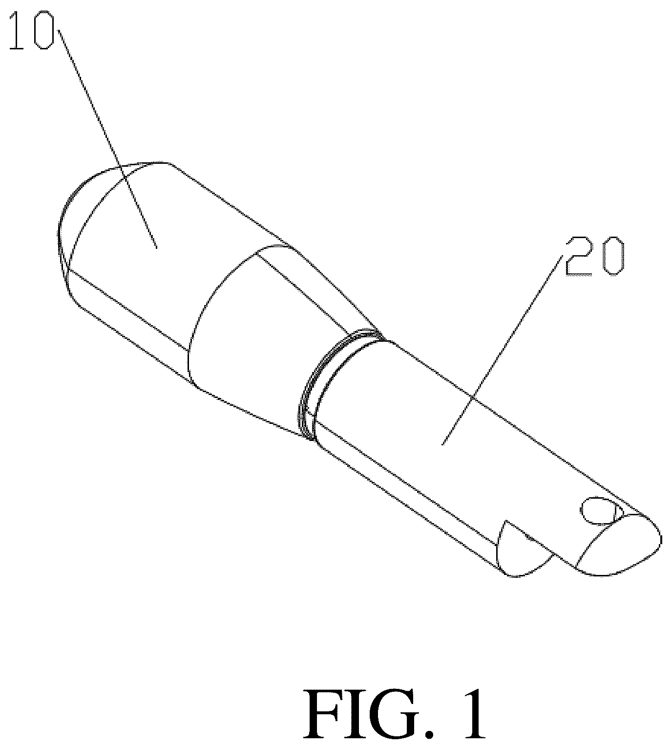 Patent US12611360 Figure 1 – Massager