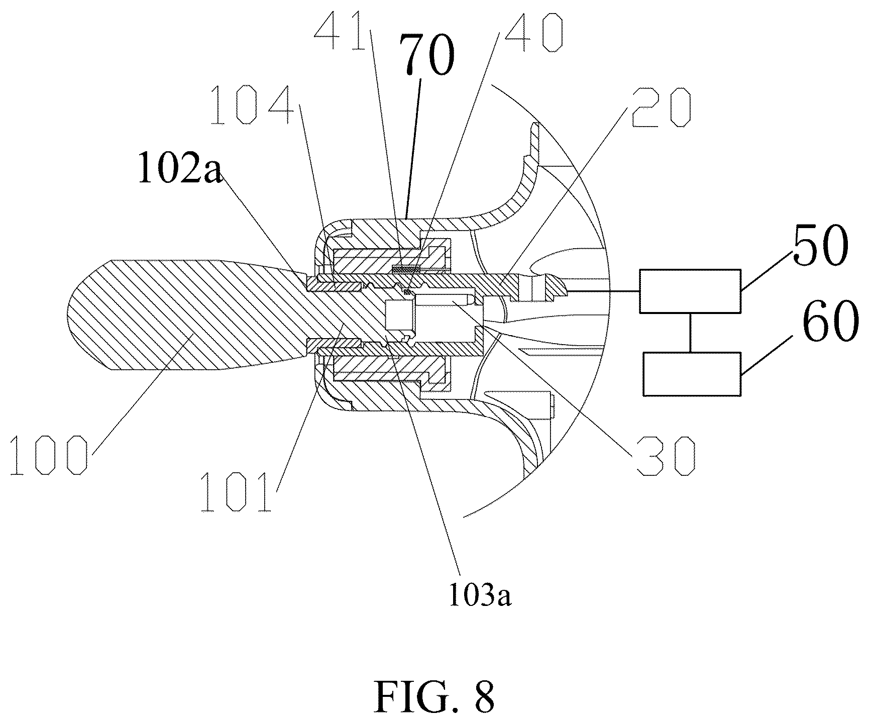 Patent US12611360 Figure 8 – Massager