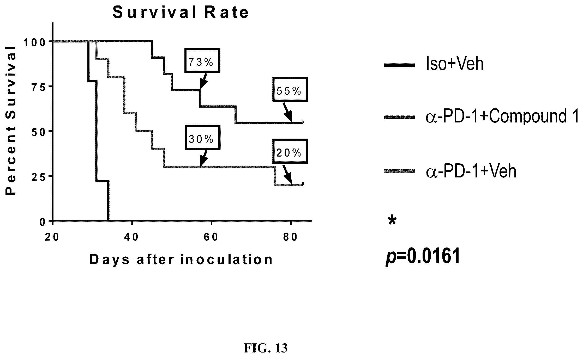 Patent US12611409 Figure 13 – Combination therapy using a chemokine receptor 2 (CCR2) antagonist and a PD-1/PD-L1 inhibitor