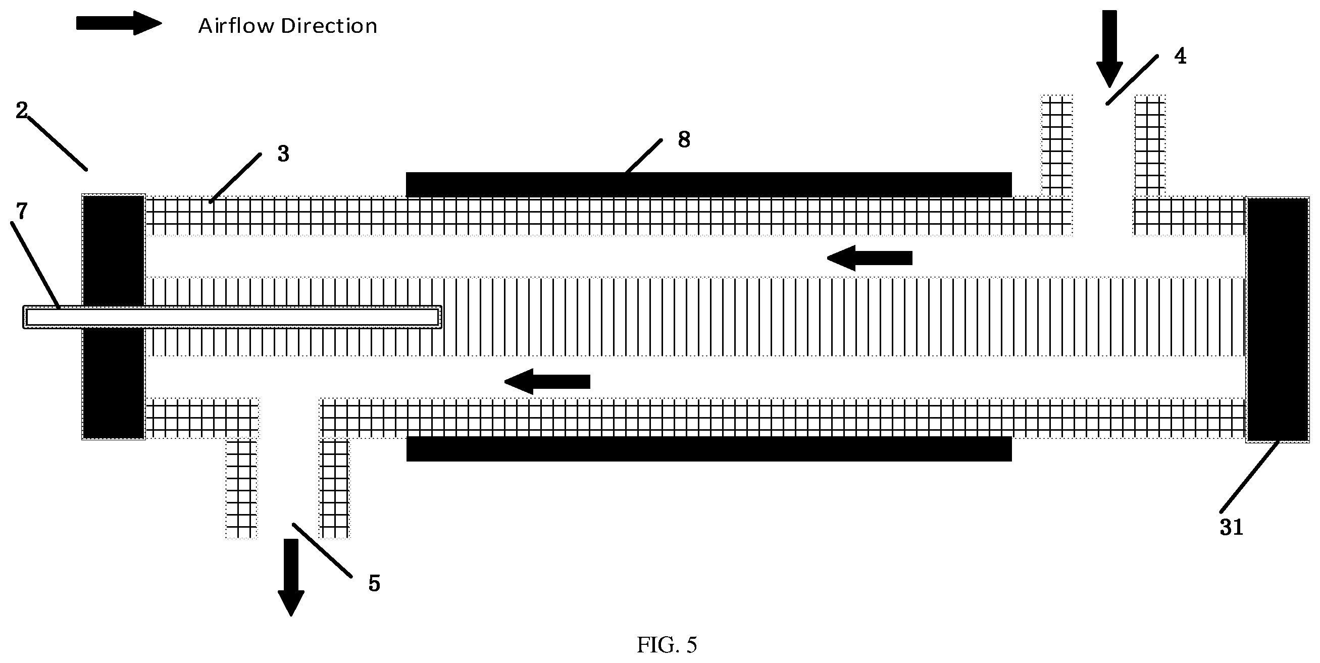 Patent US12611474 Figure 6 – Gliding arc and dielectric barrier discharge combined discharge plasma disinfection device and method