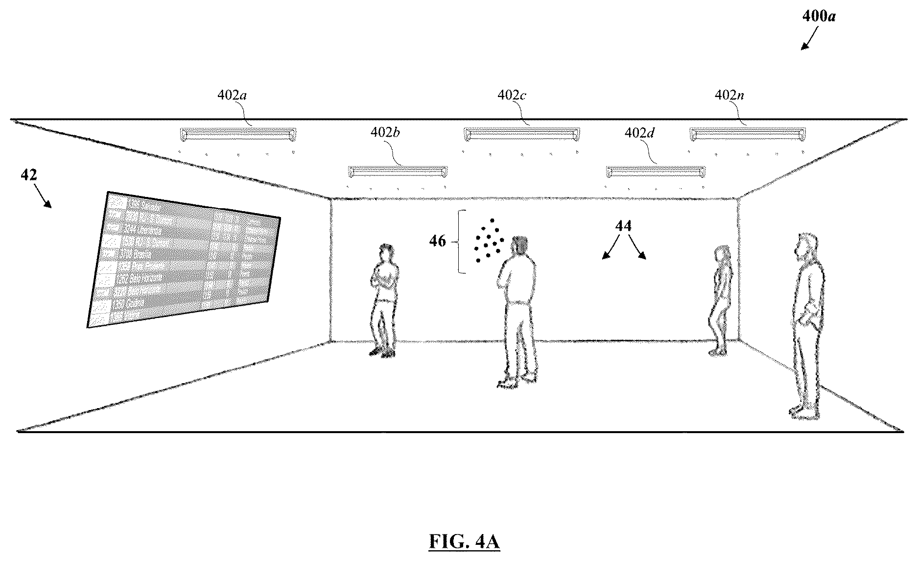 Patent US12611476 Figure 4 – Apparatus, system and method for adaptive emission of radiation in interior environments