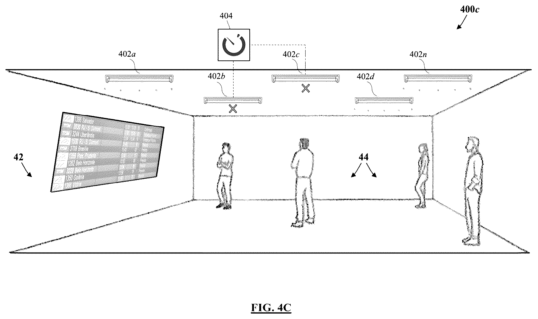 Patent US12611476 Figure 6 – Apparatus, system and method for adaptive emission of radiation in interior environments