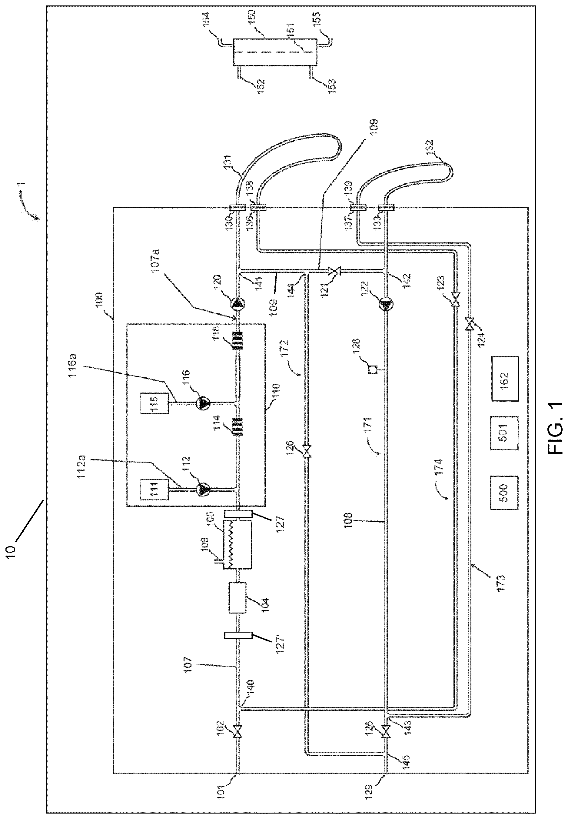 Patent US12611494 Figure 1 – Thermal disinfection system for a medical apparatus