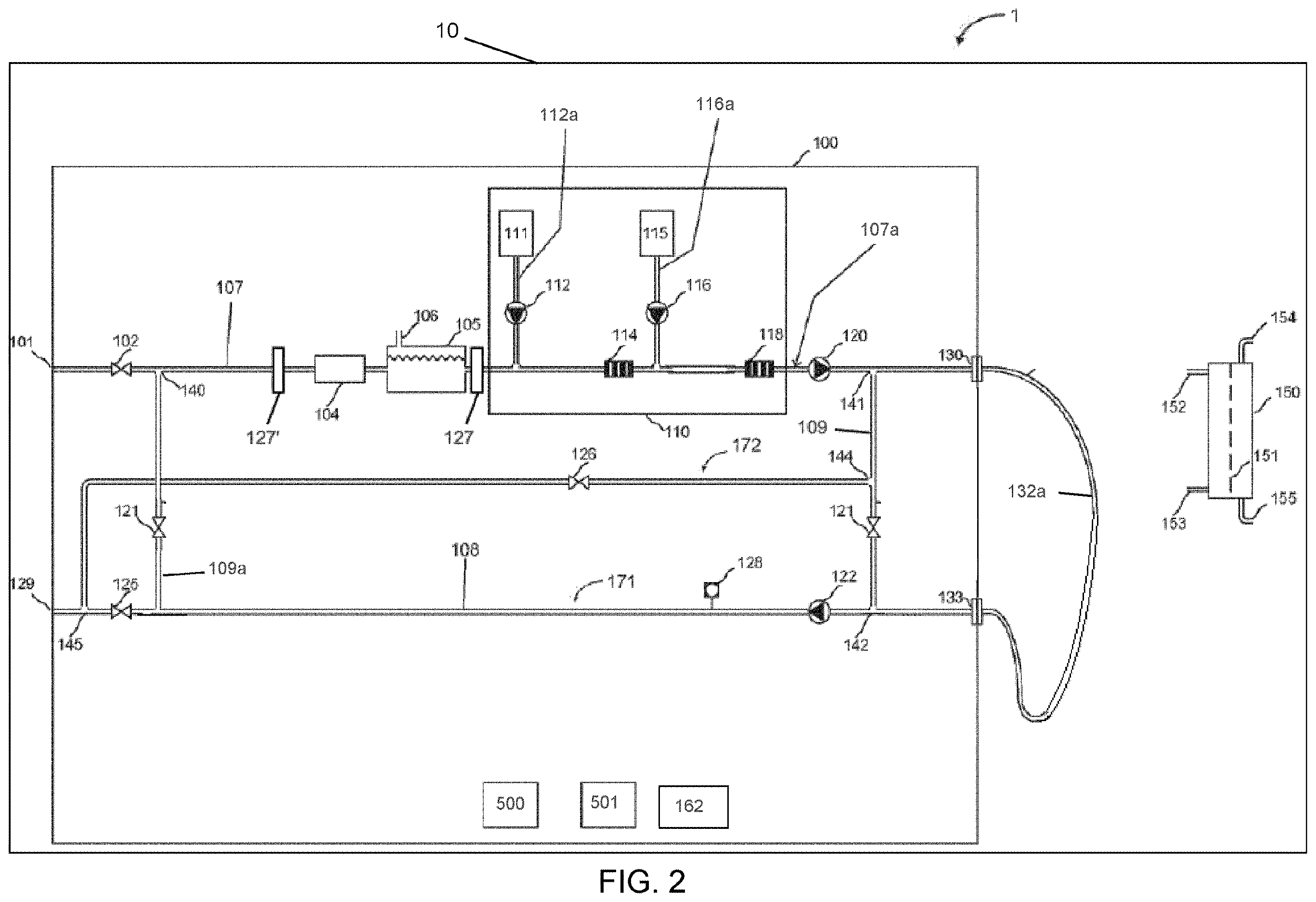 Patent US12611494 Figure 2 – Thermal disinfection system for a medical apparatus