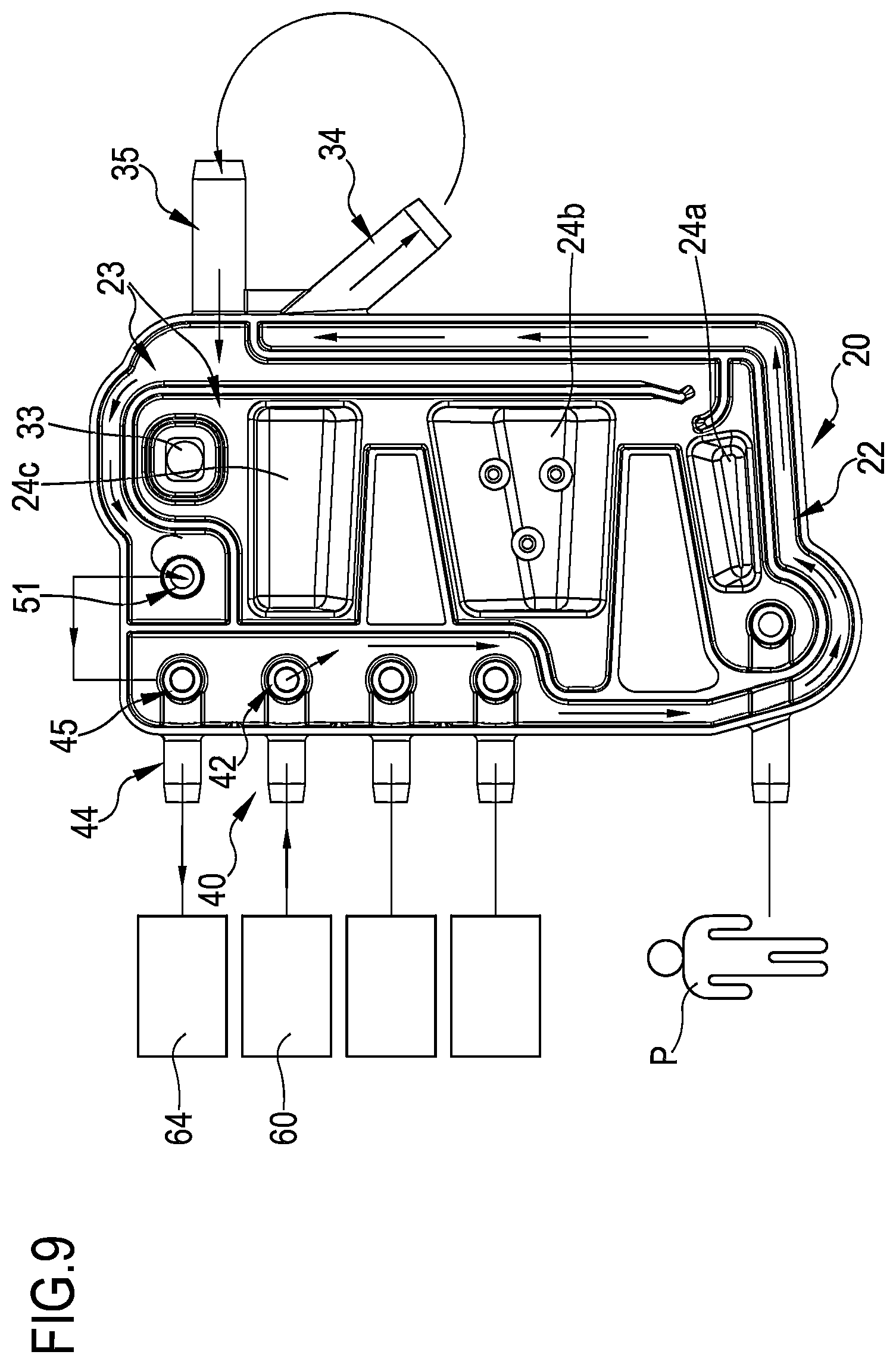 Patent US12611495 Figure 8 – Manifold assembly for a peritoneal dialysis apparatus and peritoneal dialysis apparatus comprising said manifold assembly