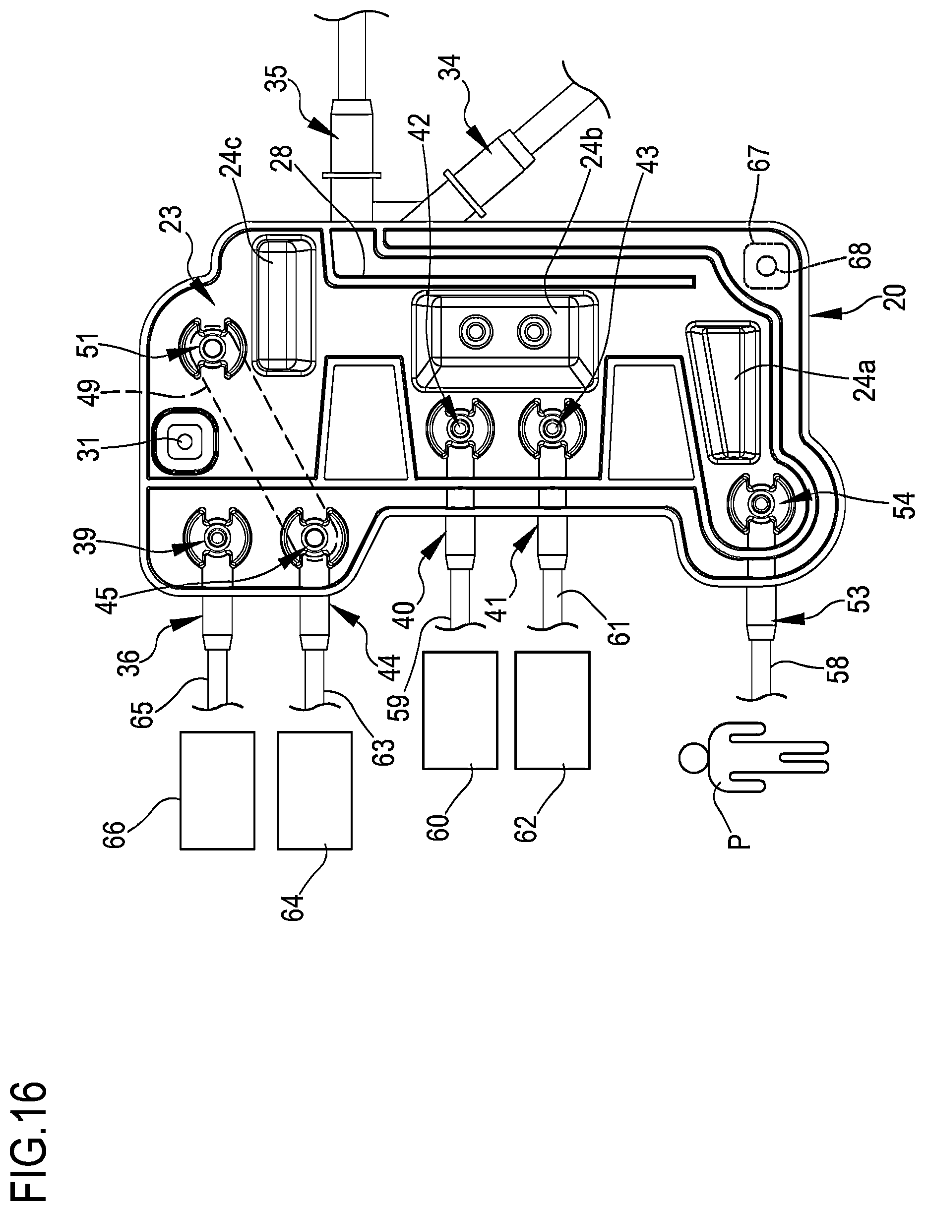 Patent US12611495 Figure 13 – Manifold assembly for a peritoneal dialysis apparatus and peritoneal dialysis apparatus comprising said manifold assembly