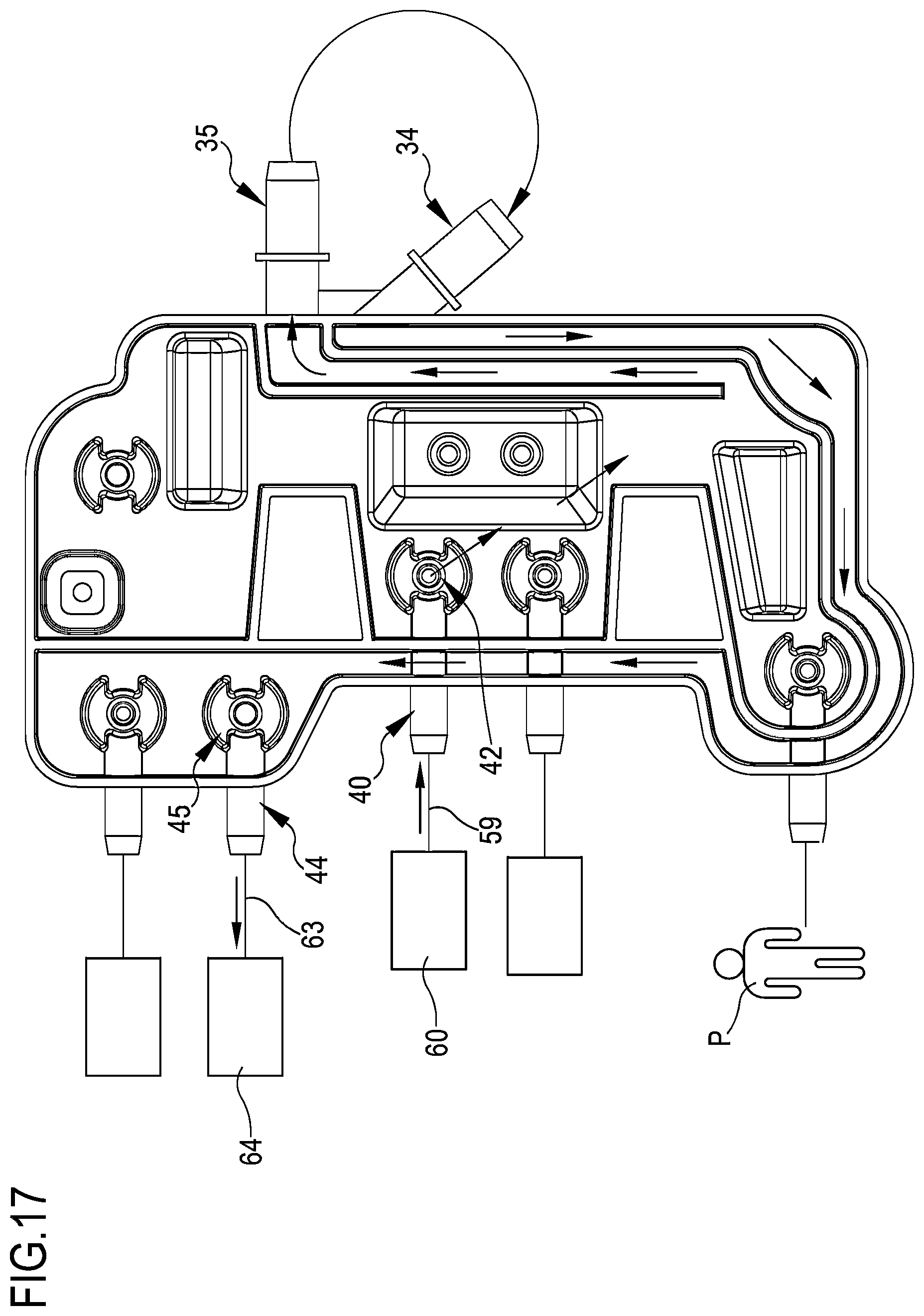 Patent US12611495 Figure 14 – Manifold assembly for a peritoneal dialysis apparatus and peritoneal dialysis apparatus comprising said manifold assembly