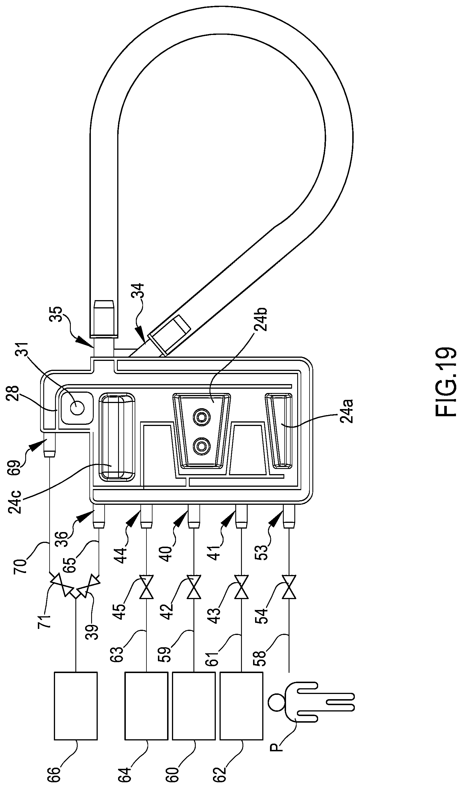 Patent US12611495 Figure 16 – Manifold assembly for a peritoneal dialysis apparatus and peritoneal dialysis apparatus comprising said manifold assembly