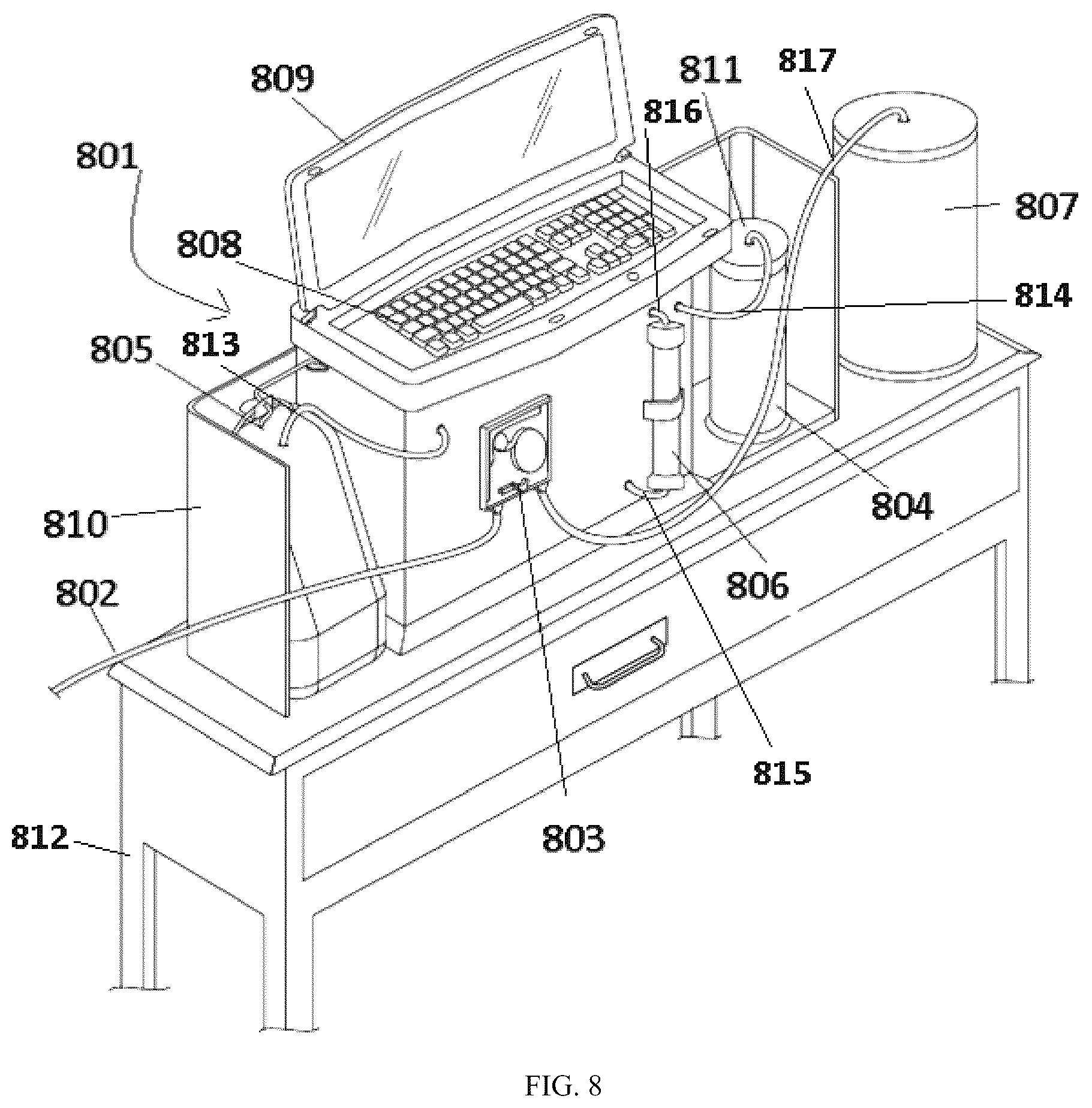 Patent US12611496 Figure 8 – Peritoneal dialysate fluid generation system