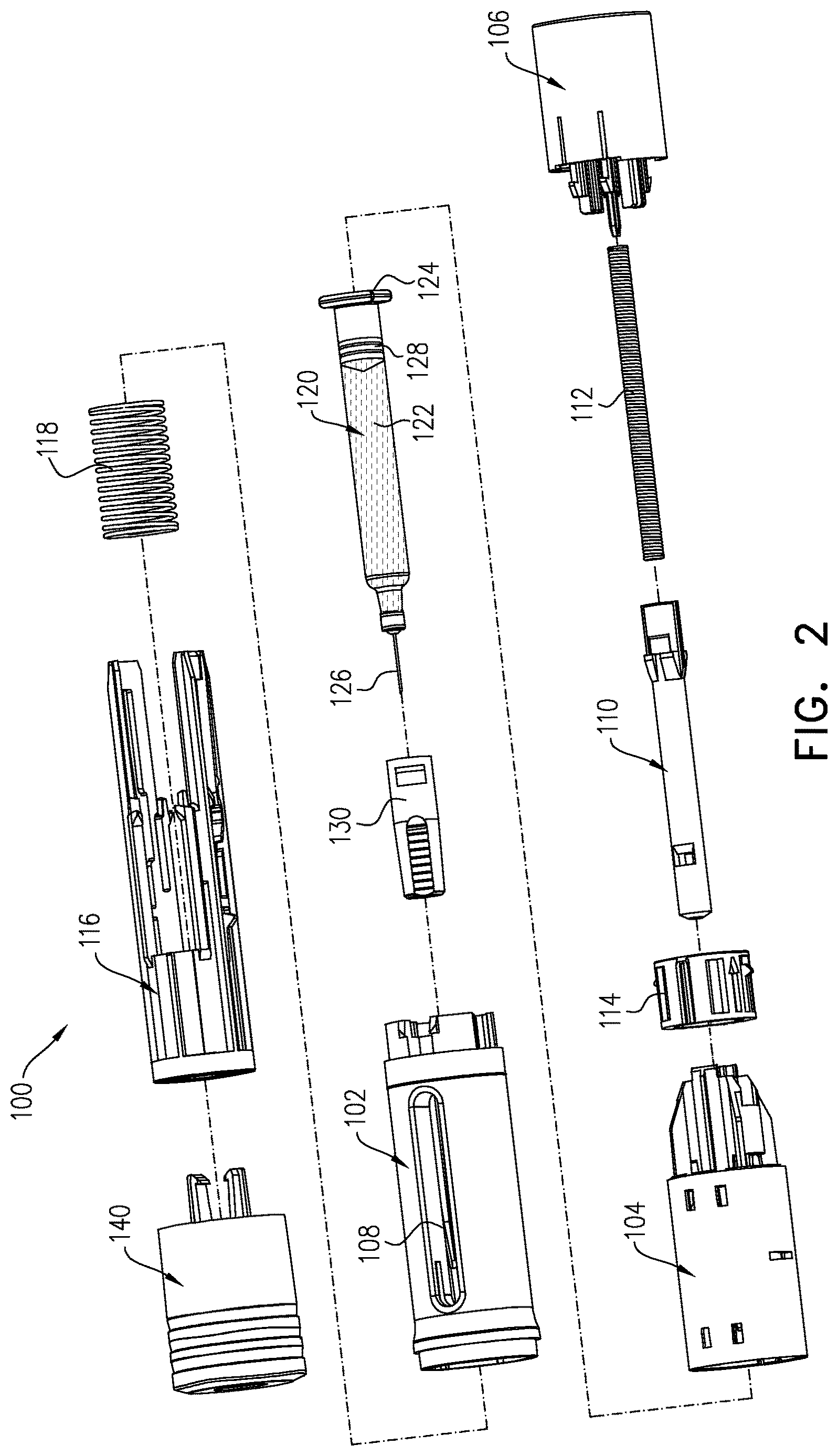 Patent US12611506 Figure 2 – Automatic injection device