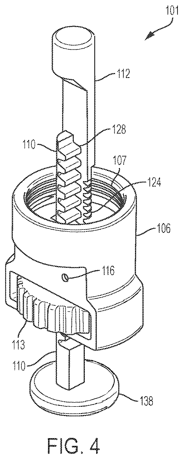 Patent US12611509 Figure 4 – Accurate, precise microliter dosing syringe