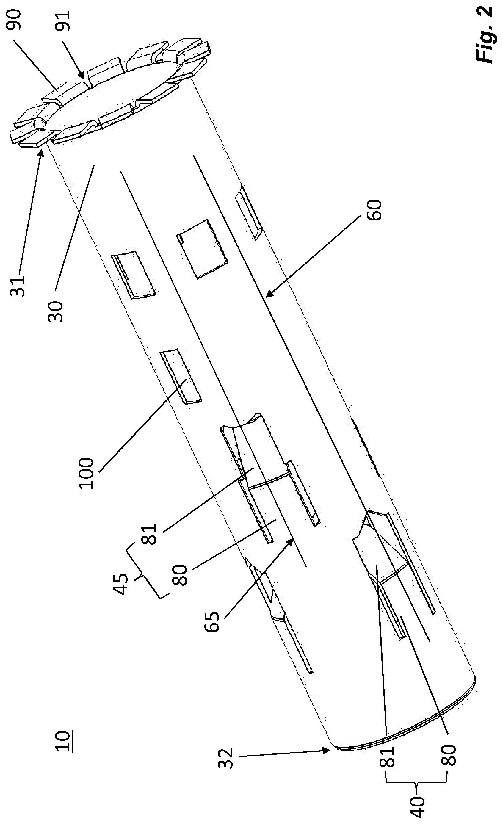Patent US12611511 Figure 2 – Multi-rows prongs grabber