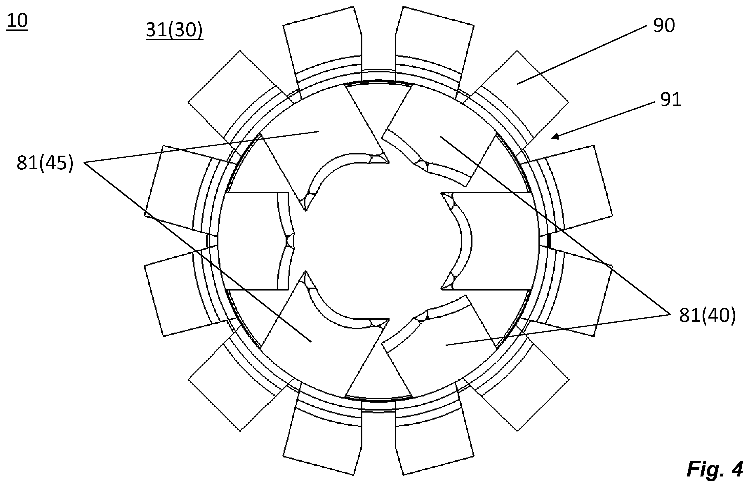 Patent US12611511 Figure 4 – Multi-rows prongs grabber
