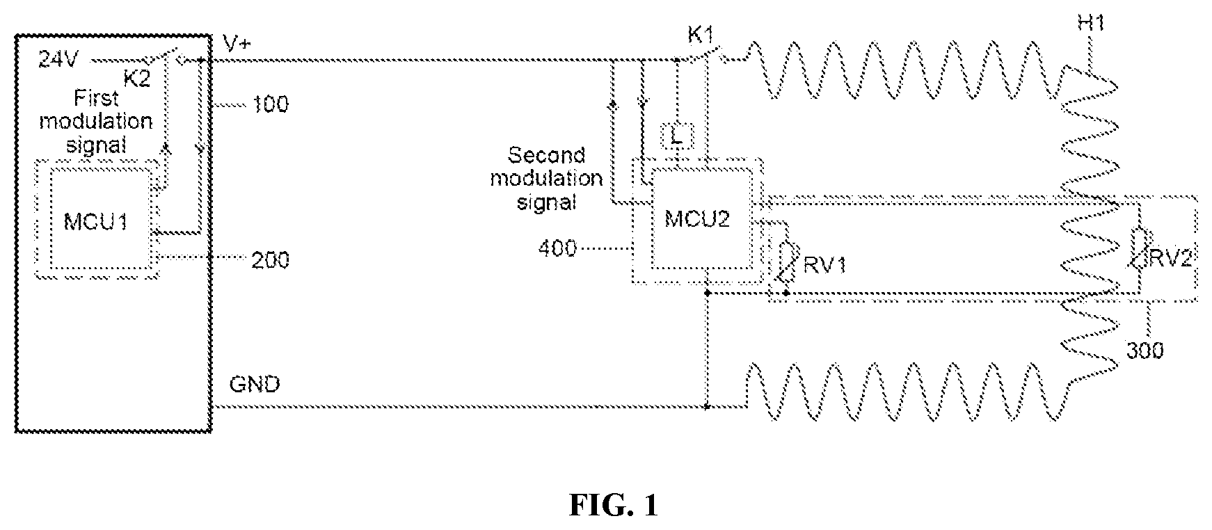 Patent US12611516 Figure 1 – Temperature control circuit and method for respiration tube and respiration aid equipment