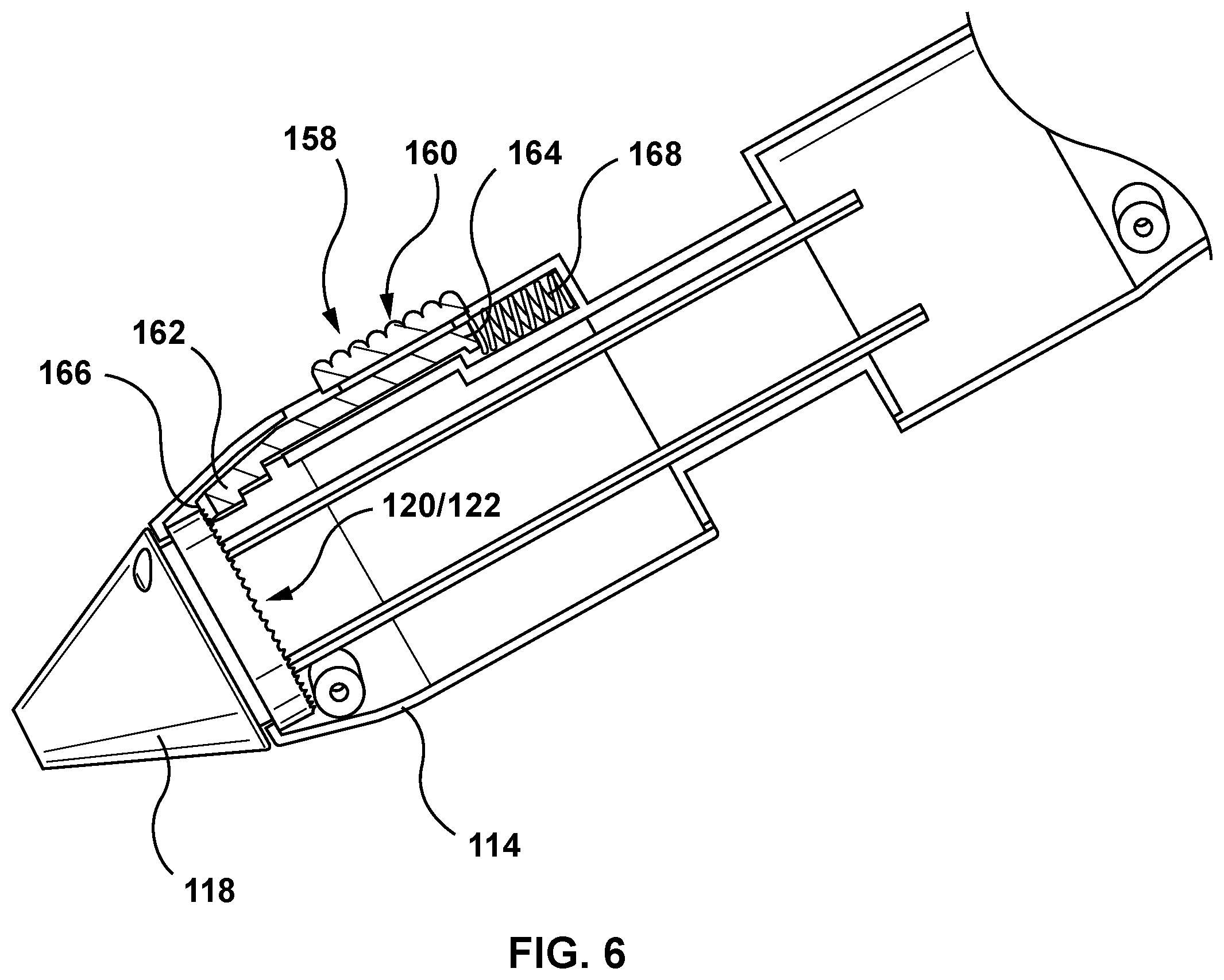 Patent US12611522 Figure 4 – Catheter handle with torque mechanism and valve relief component