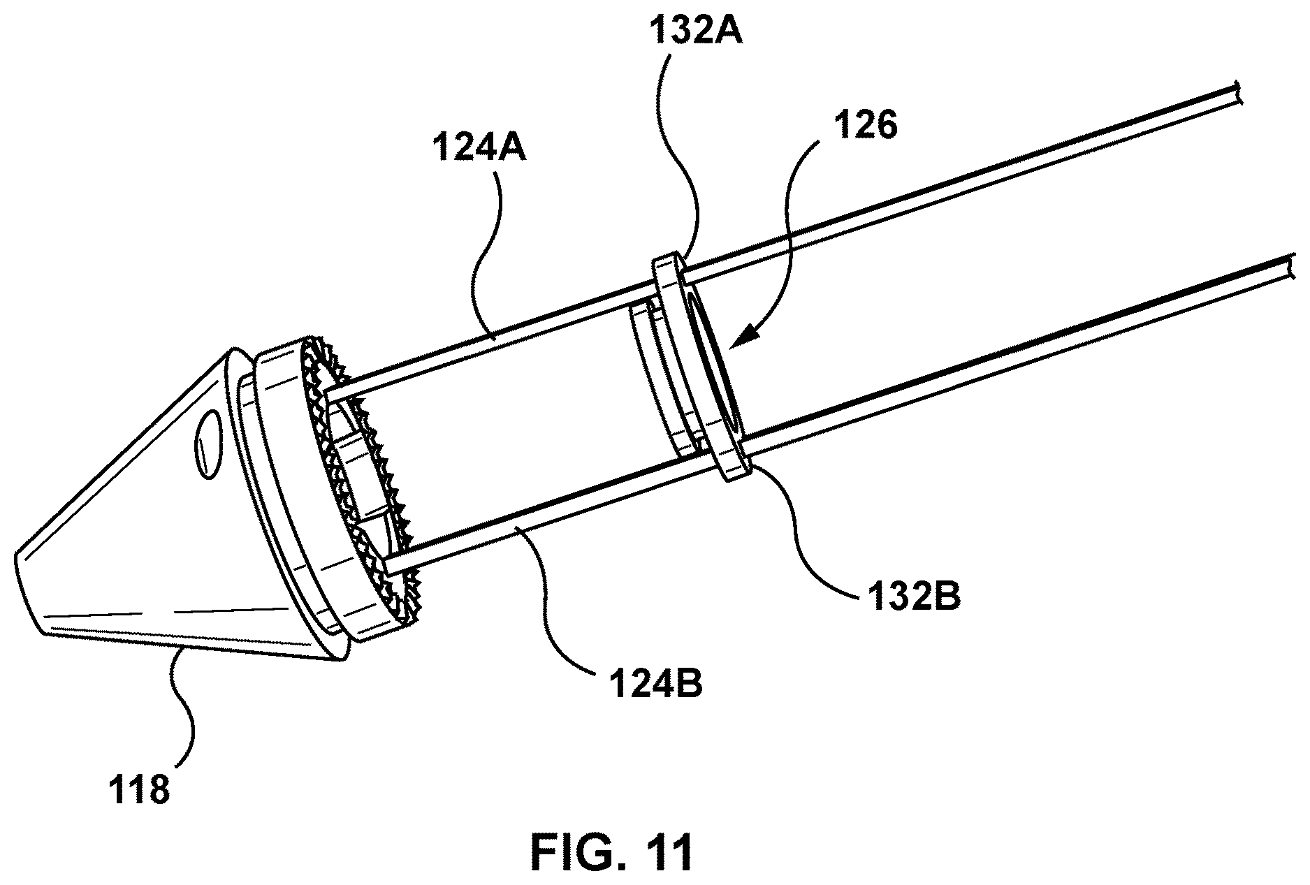 Patent US12611522 Figure 10 – Catheter handle with torque mechanism and valve relief component