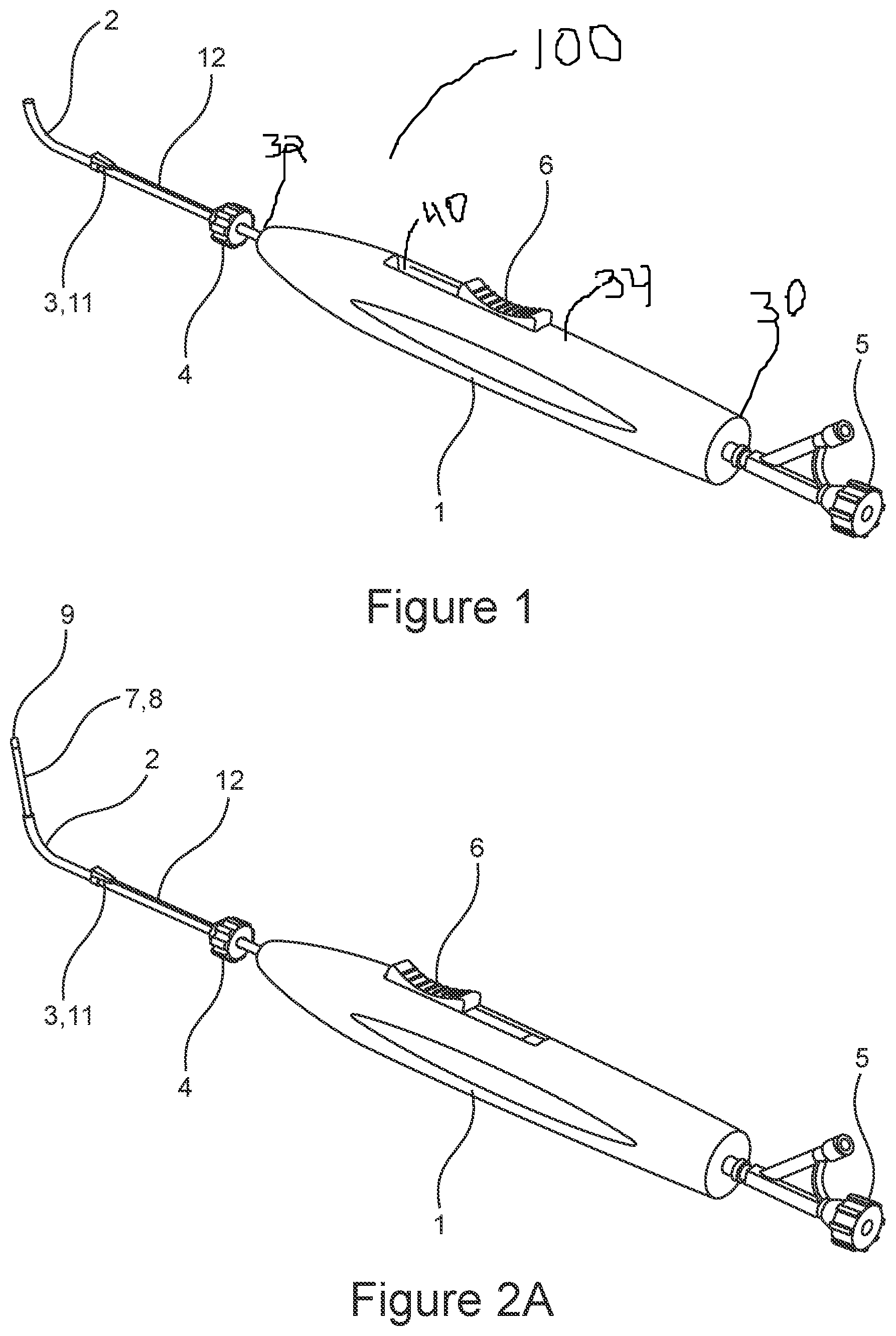 Patent US12611529 Figure 1 – Delivery device for eustachian tube procedures