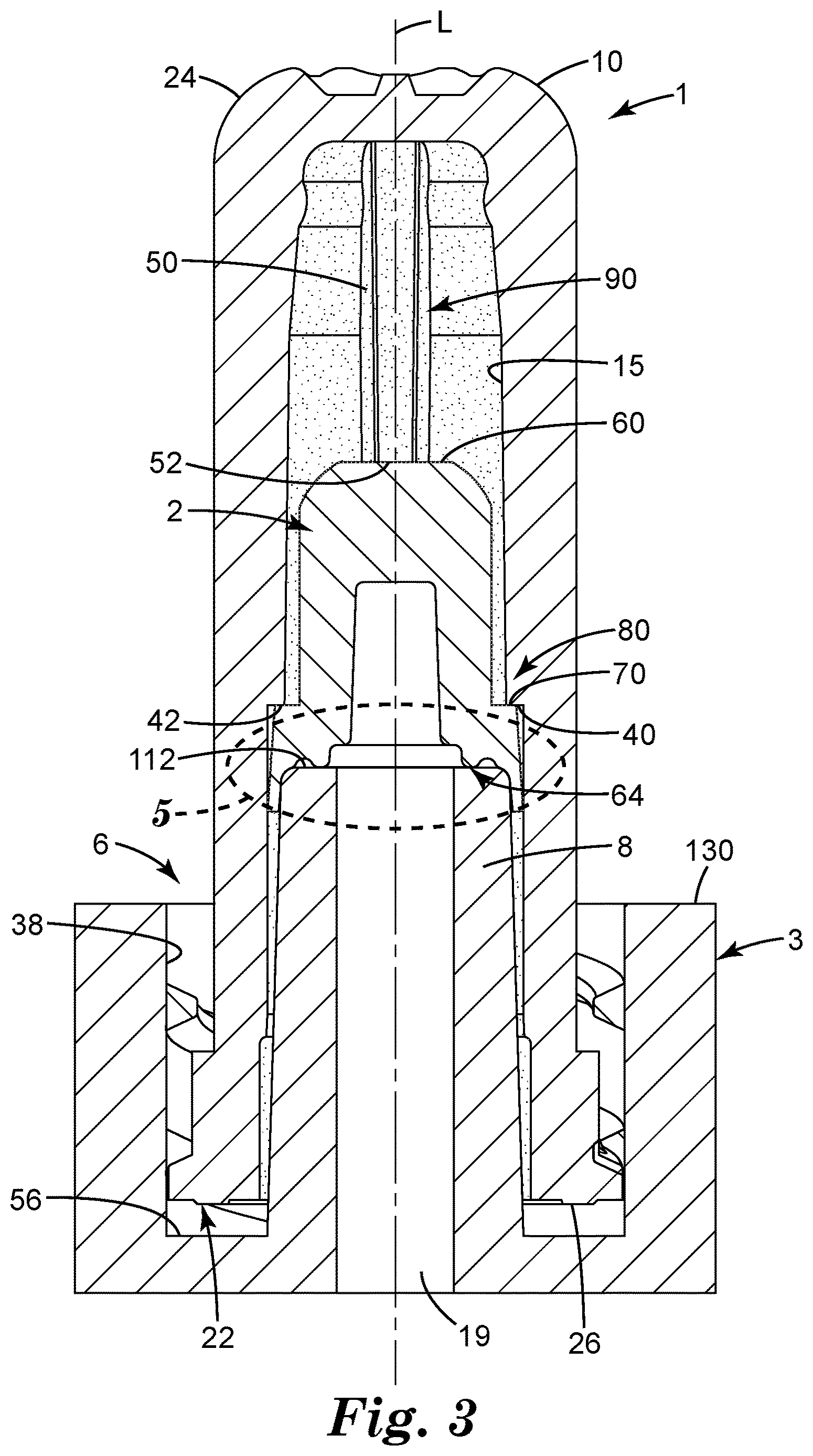 Patent US12611532 Figure 3 – Cleaning cap for medical implement