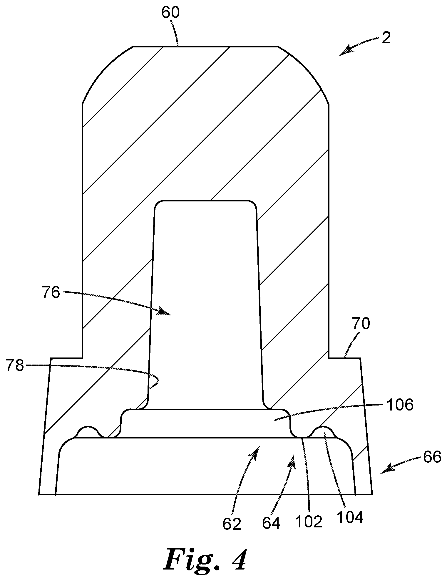 Patent US12611532 Figure 4 – Cleaning cap for medical implement