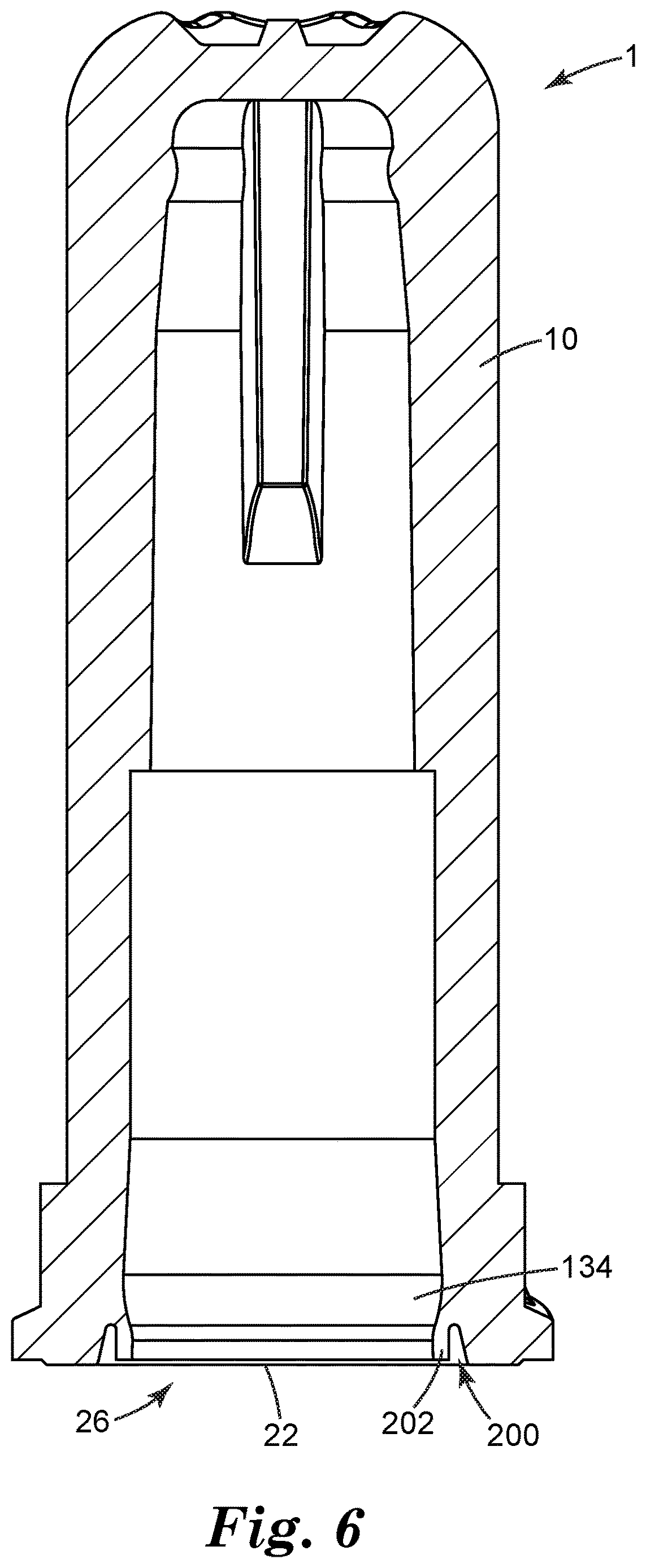 Patent US12611532 Figure 6 – Cleaning cap for medical implement