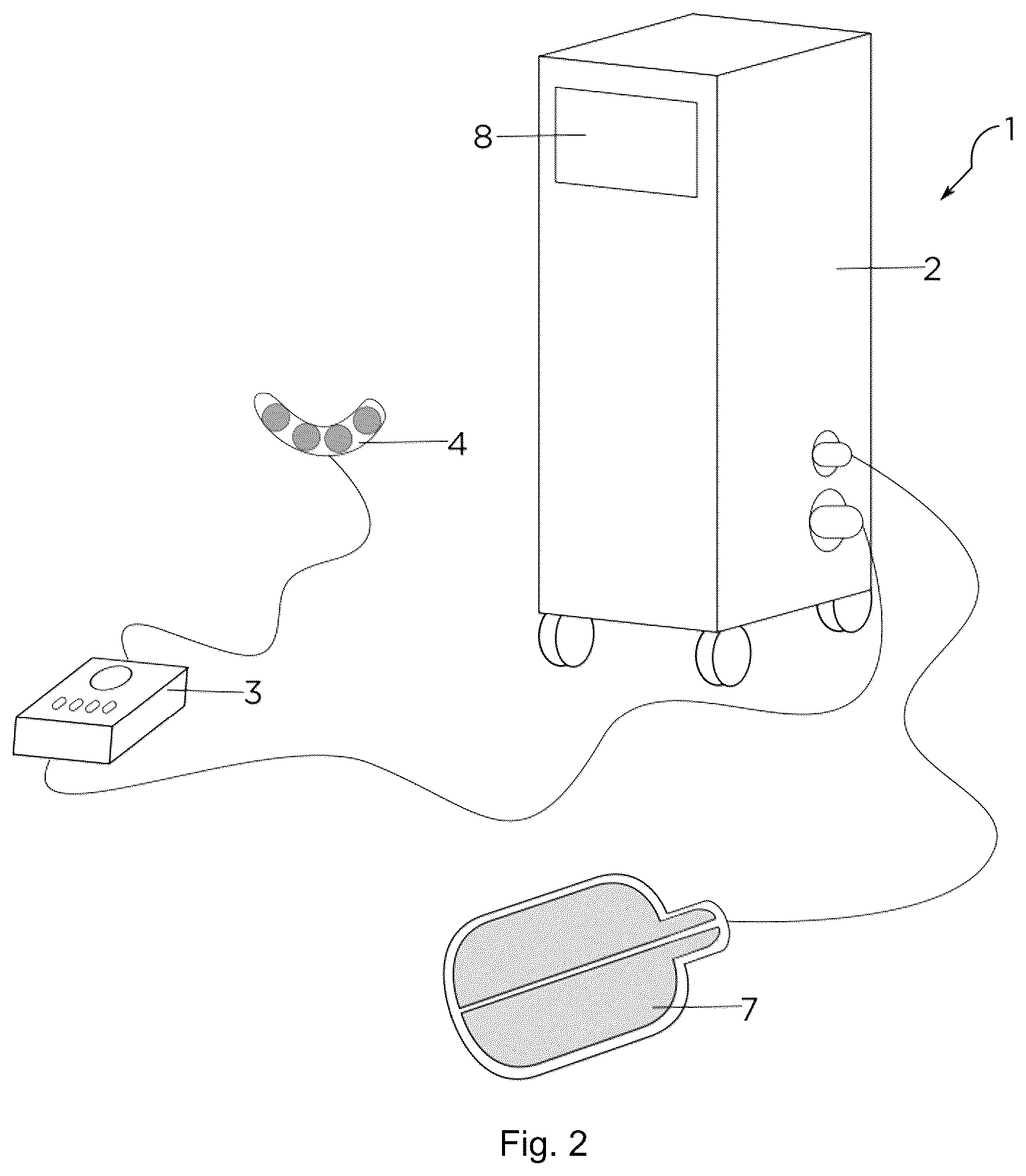 Patent US12611545 Figure 2 – Device and method for unattended treatment of a patient