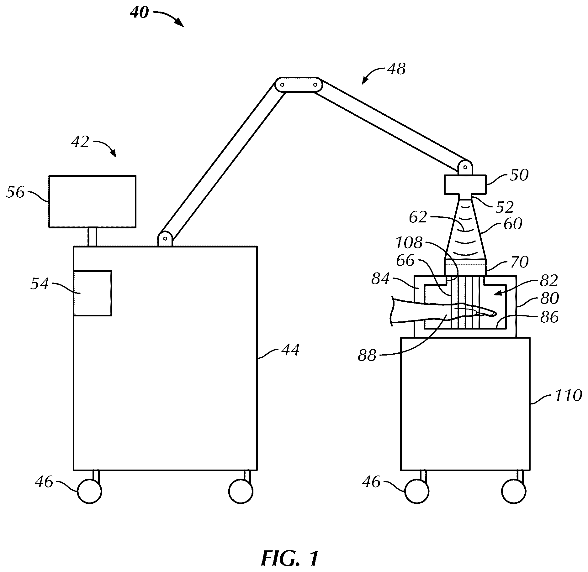 Patent US12611554 Figure 1 – Apparatus and method for radiation therapy