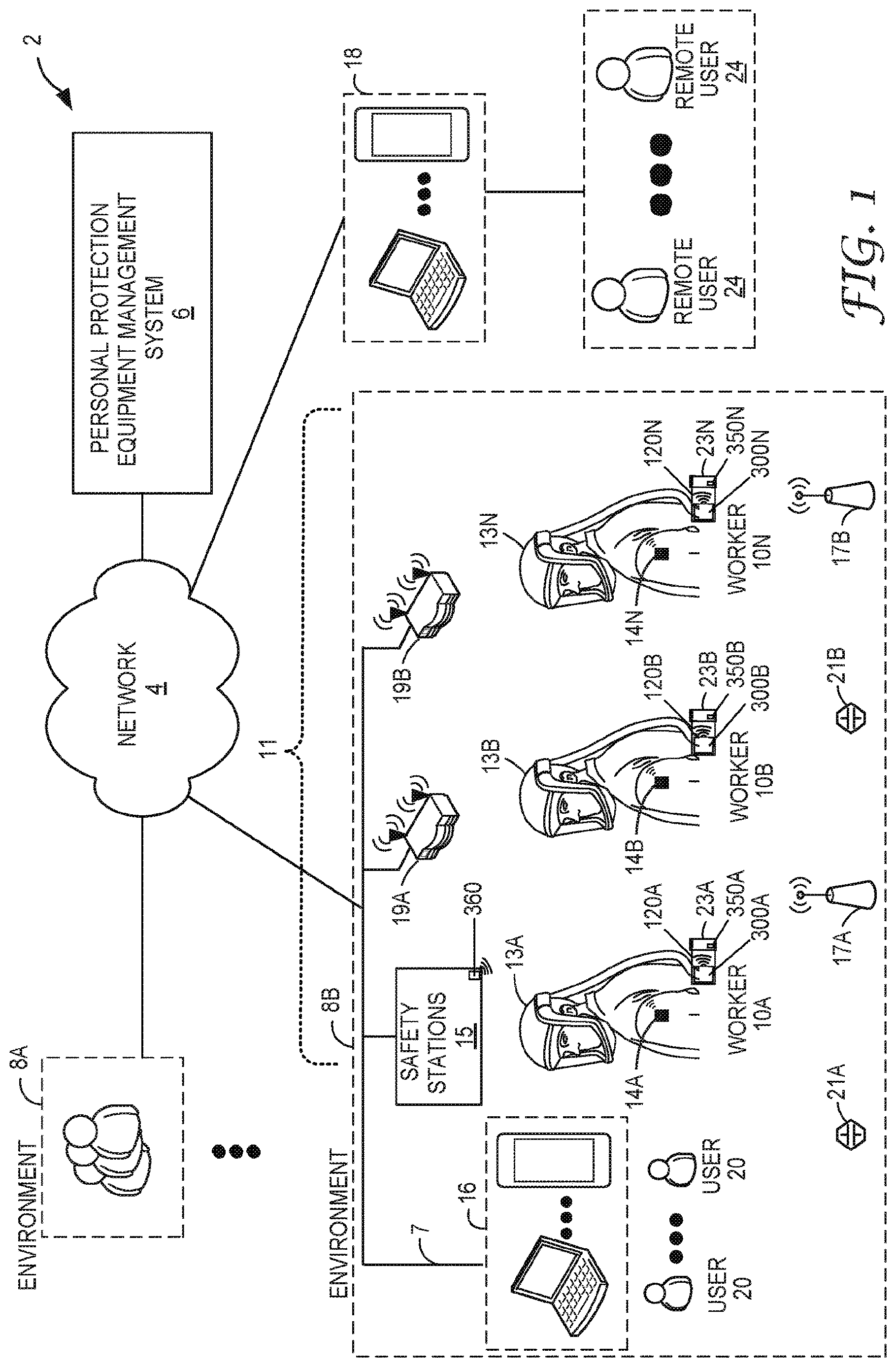 Patent US12611558 Figure 1 – Digital change management system for respirator filter cartridges