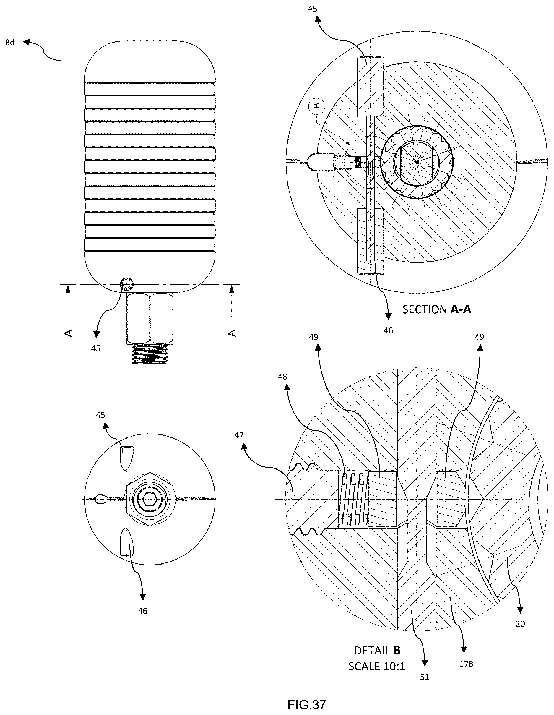 Patent US12611563 Figure 19 – Portable modular workout mace system