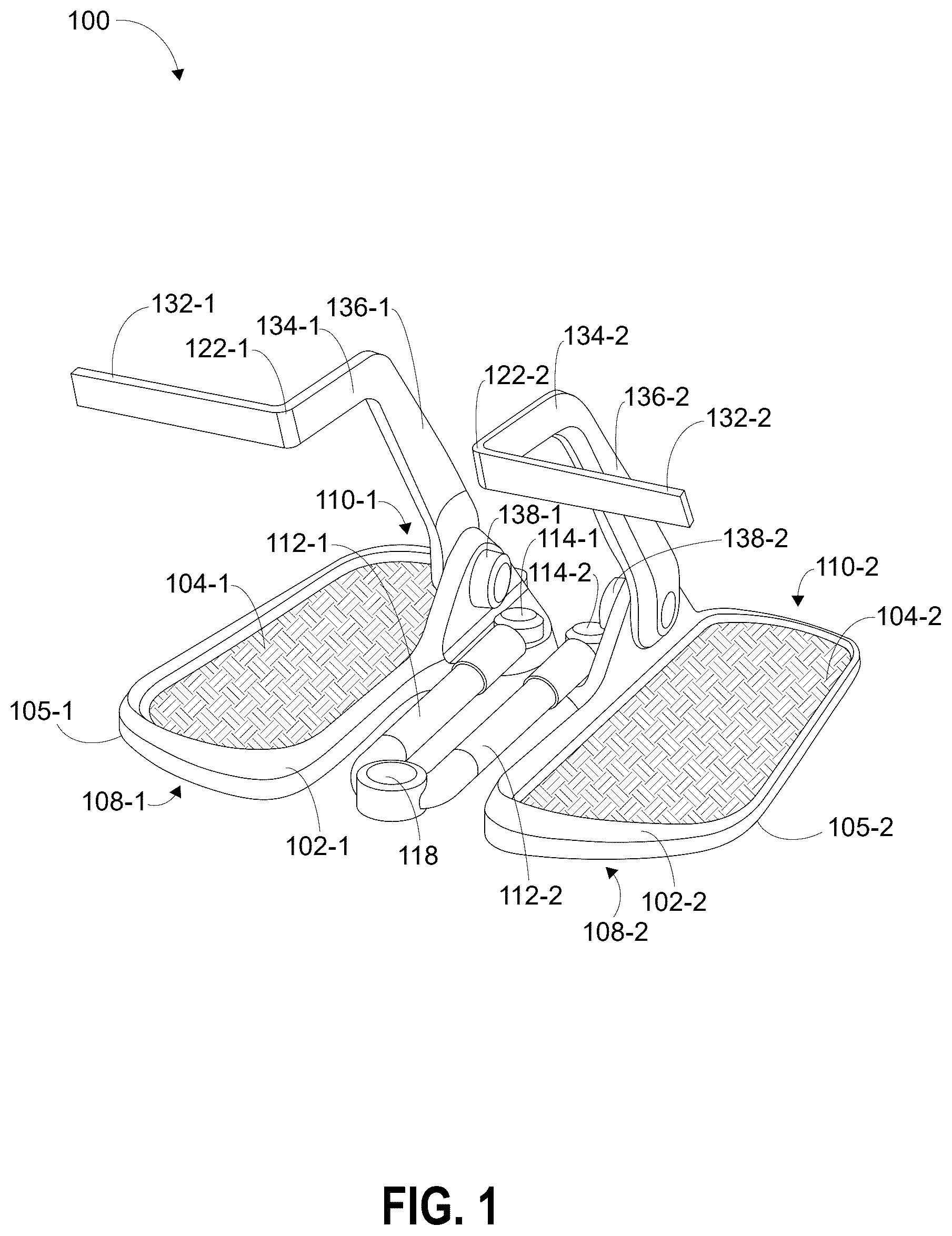 Patent US12611567 Figure 1 – Apparatus for guiding and supporting users to maintain correct postures during squatting exercise