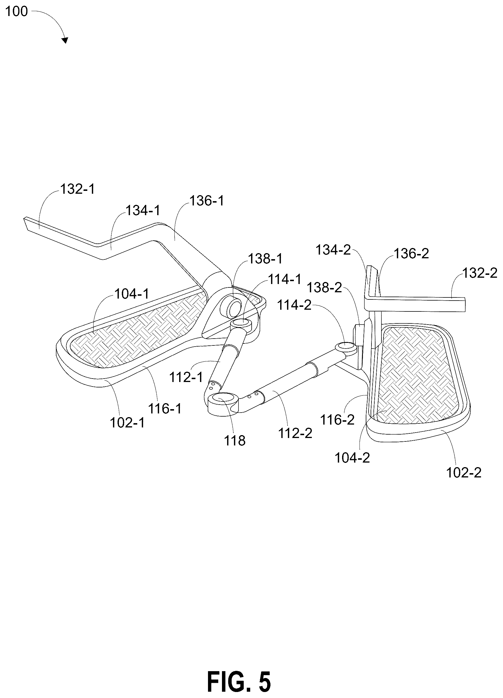 Patent US12611567 Figure 5 – Apparatus for guiding and supporting users to maintain correct postures during squatting exercise