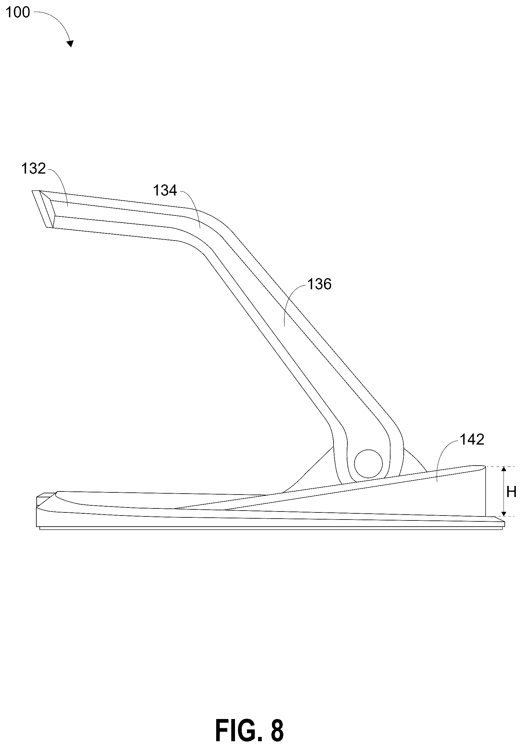 Patent US12611567 Figure 8 – Apparatus for guiding and supporting users to maintain correct postures during squatting exercise