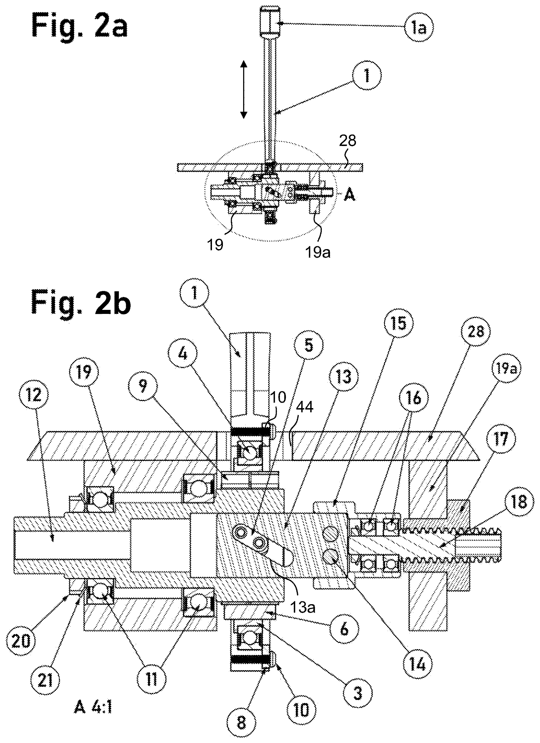 Patent US12611569 Figure 2 – Bearing for an ergometer having a vibration unit, and use thereof in a vibratory ergometer for the upper and lower extremities