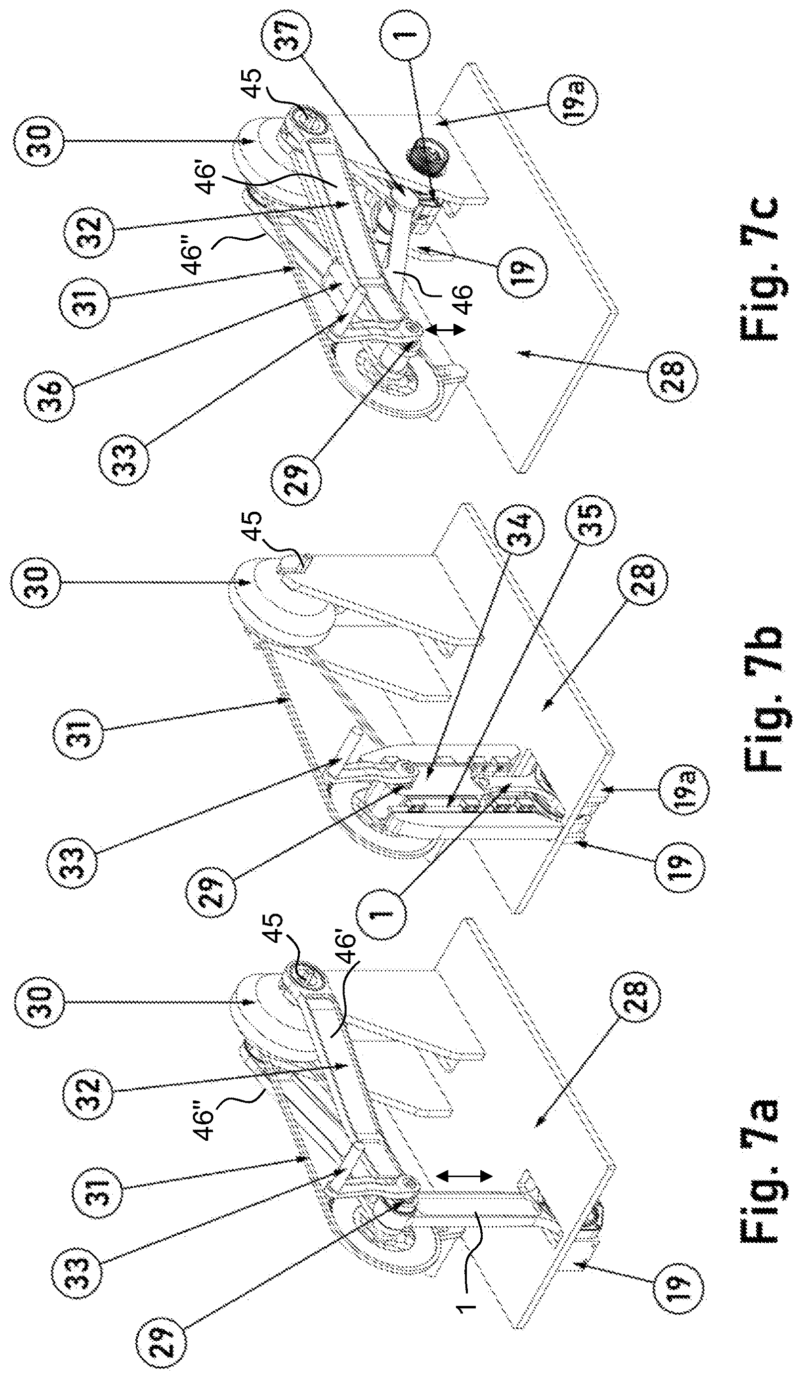 Patent US12611569 Figure 7 – Bearing for an ergometer having a vibration unit, and use thereof in a vibratory ergometer for the upper and lower extremities