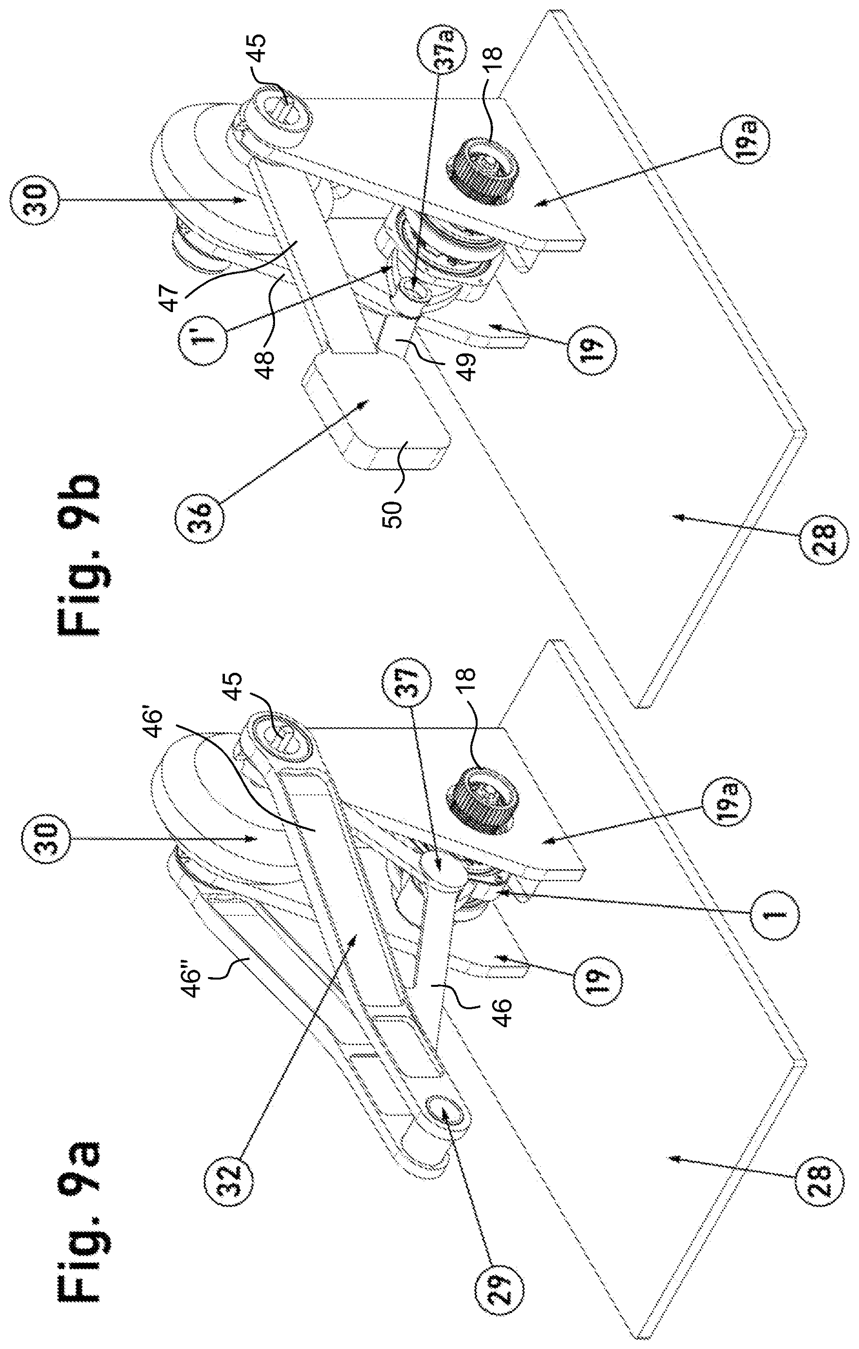 Patent US12611569 Figure 9 – Bearing for an ergometer having a vibration unit, and use thereof in a vibratory ergometer for the upper and lower extremities