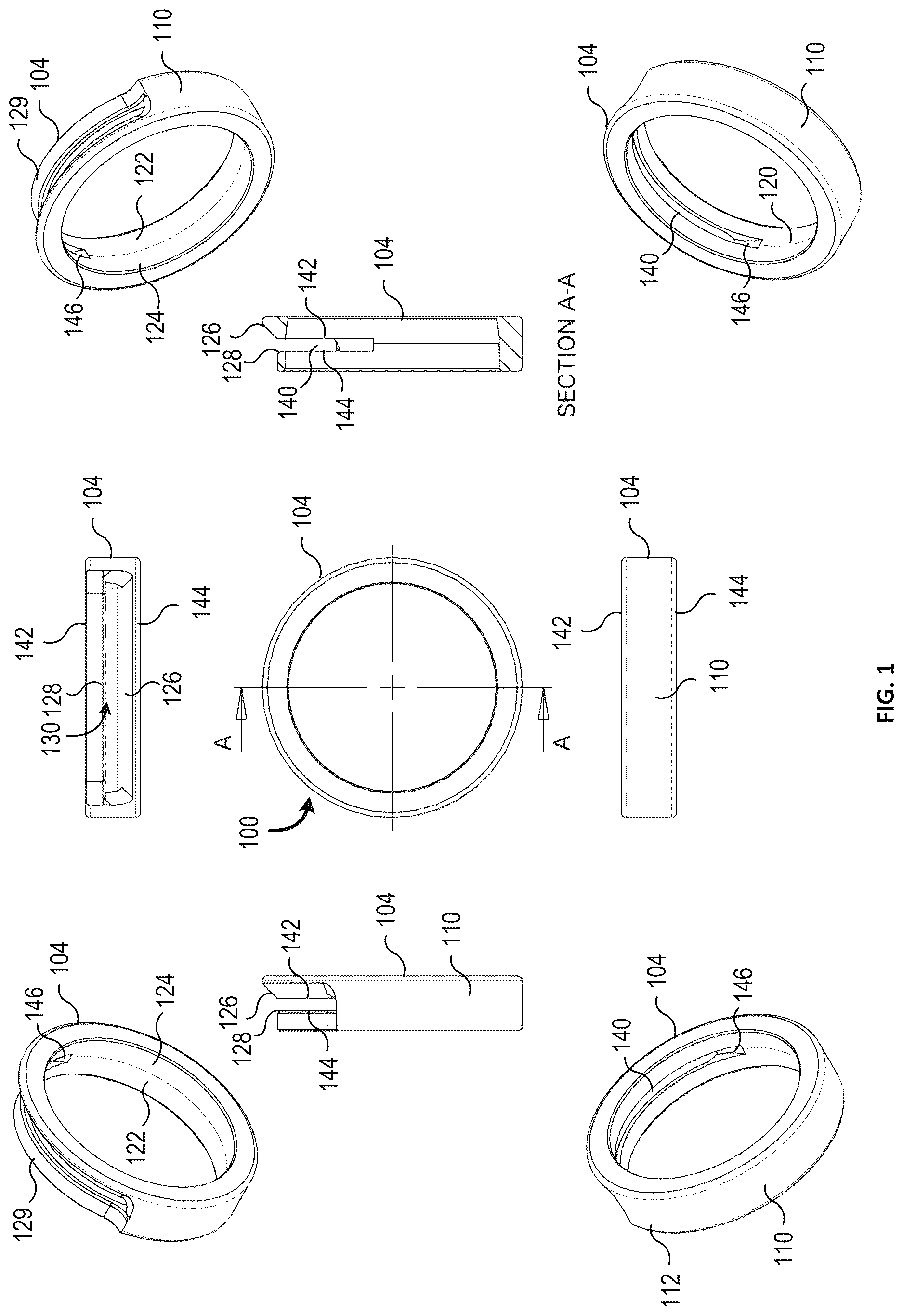 Patent US12611575 Figure 1 – Golf ball line marker tool