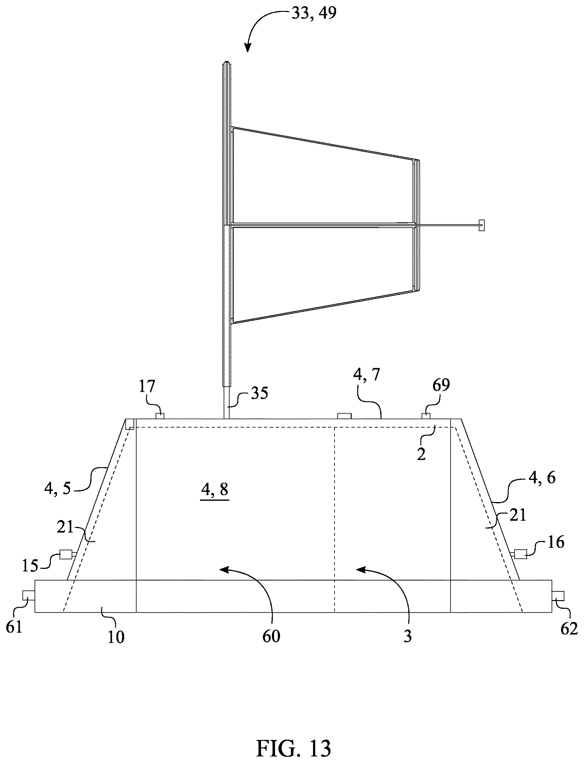Patent US12611580 Figure 13 – Freestanding structural display apparatus for sport goalpost