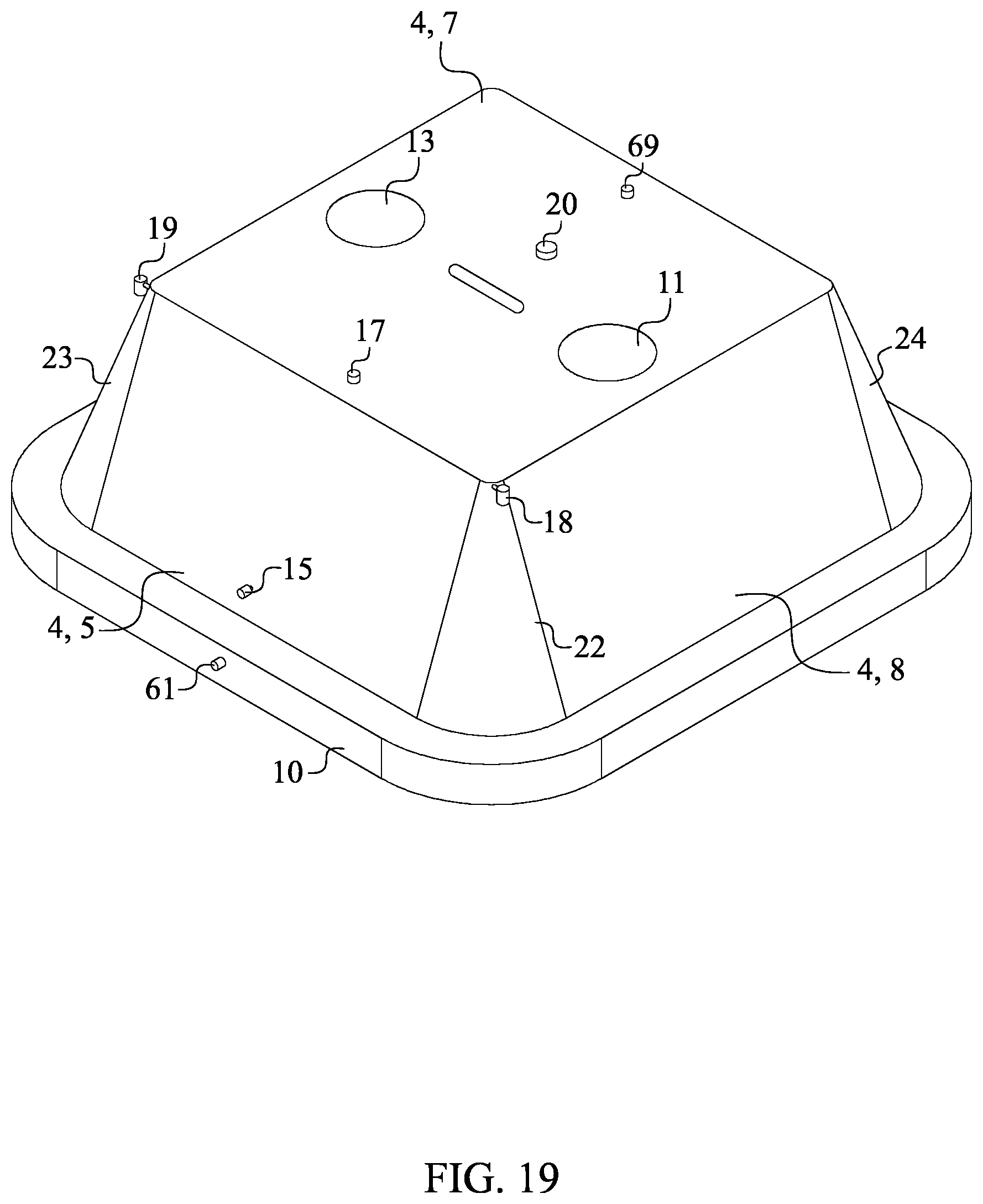 Patent US12611580 Figure 19 – Freestanding structural display apparatus for sport goalpost