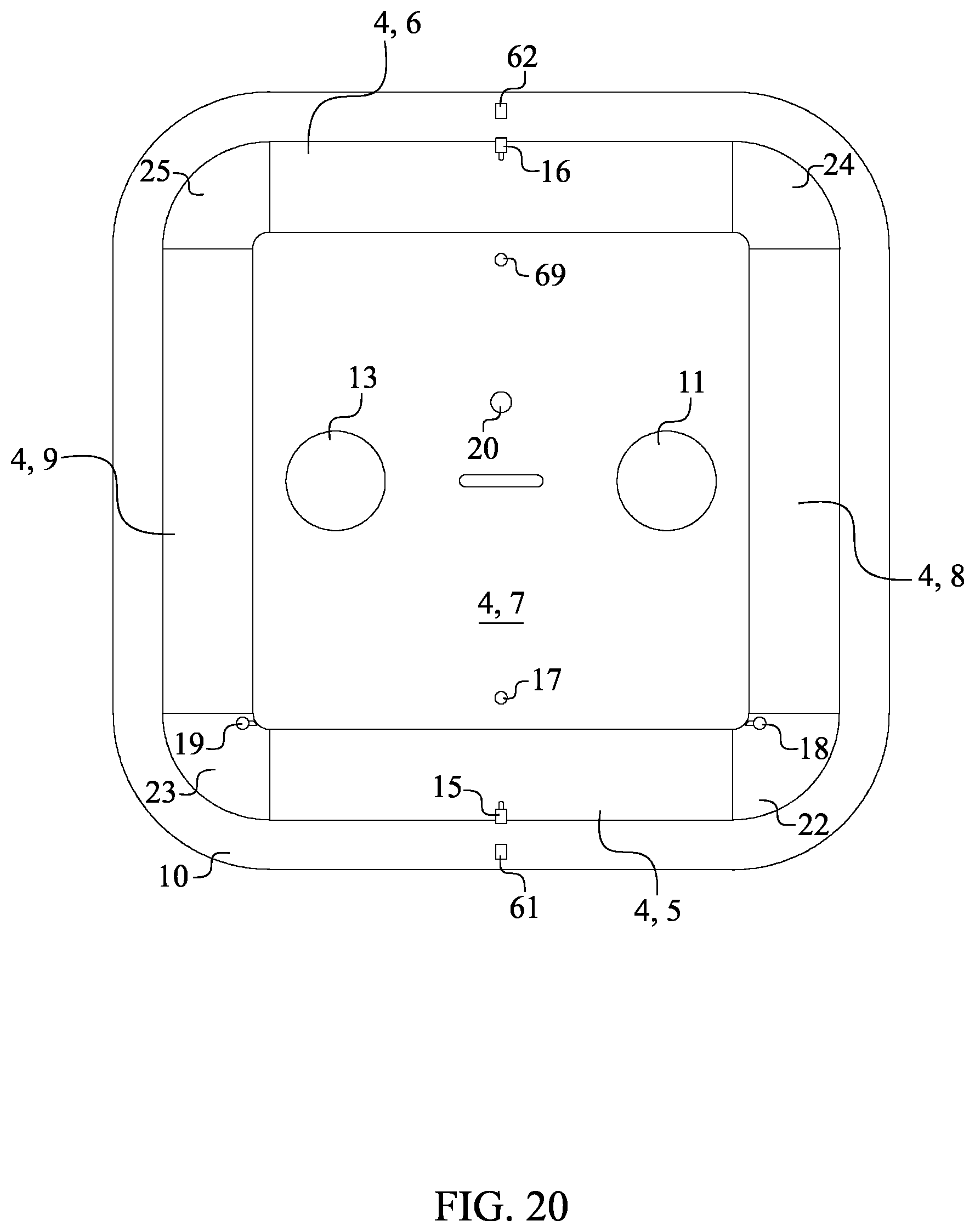 Patent US12611580 Figure 20 – Freestanding structural display apparatus for sport goalpost