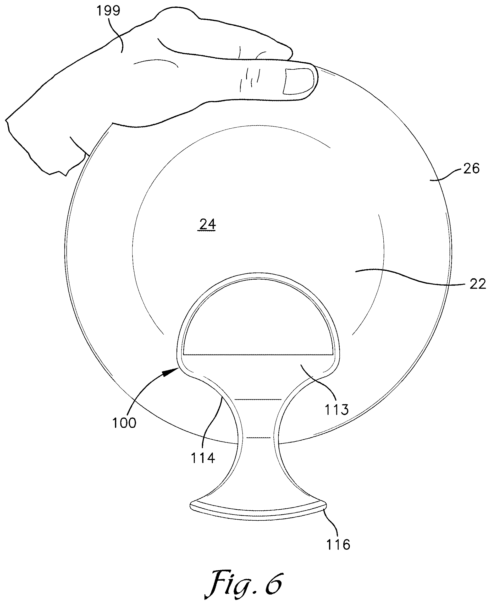 Patent US12611581 Figure 4 – Weighted flying disc attachment