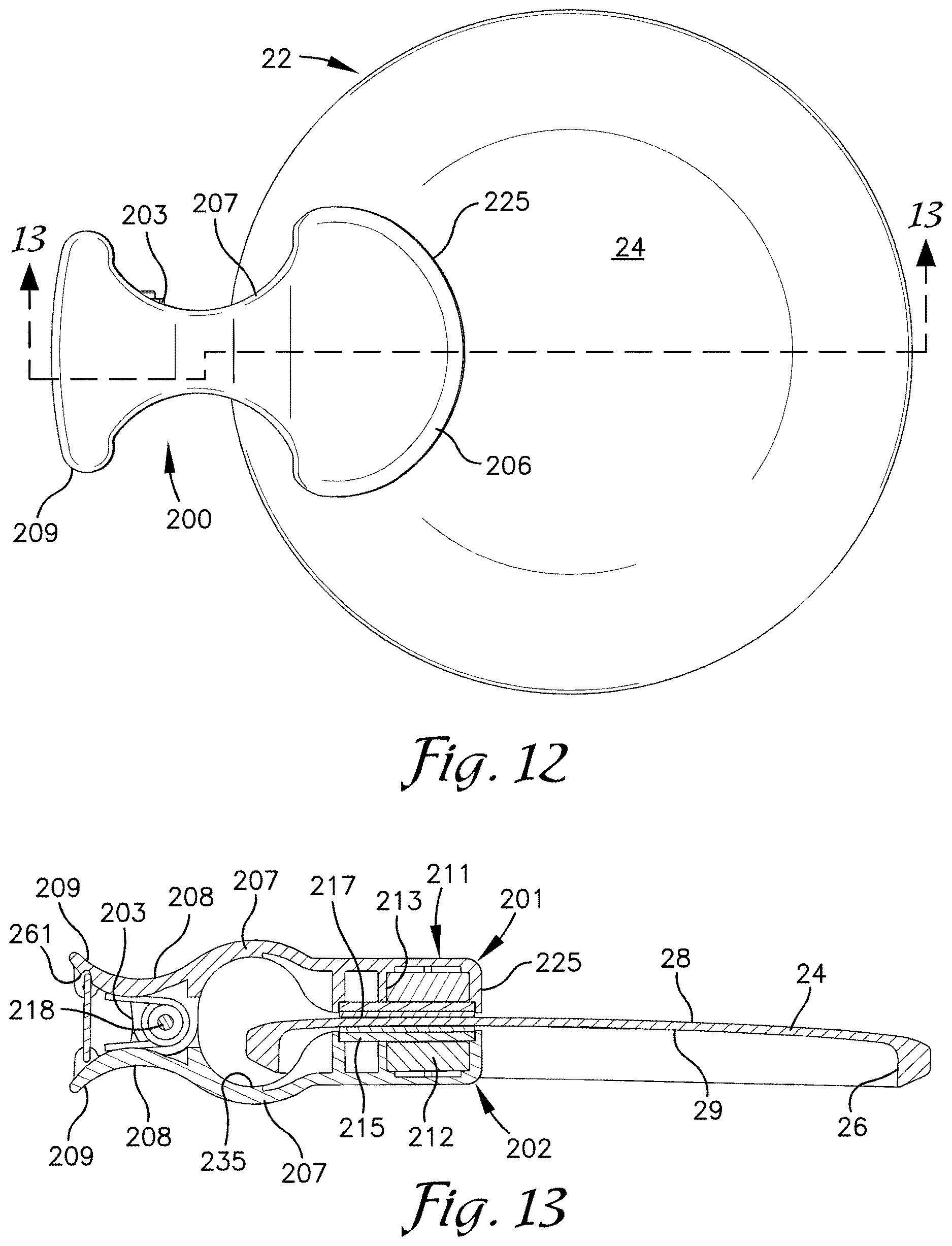 Patent US12611581 Figure 7 – Weighted flying disc attachment