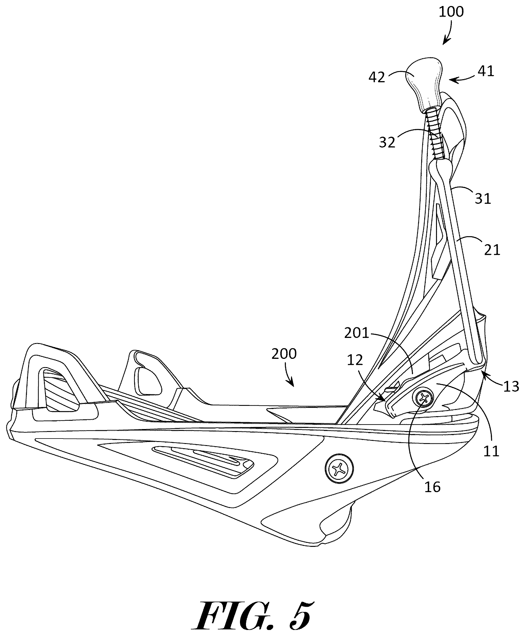 Patent US12611587 Figure 5 – Binding safety release device
