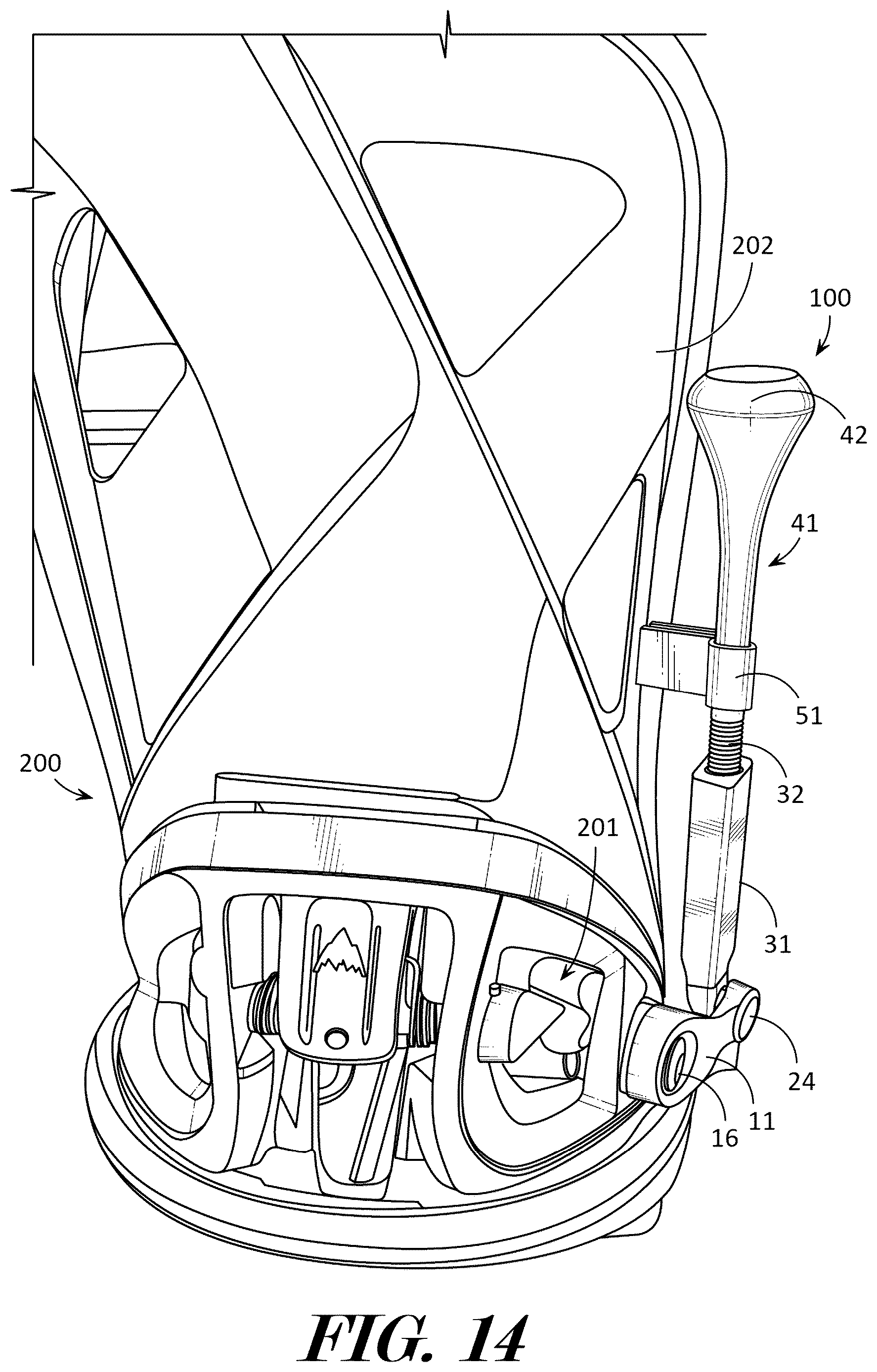 Patent US12611587 Figure 14 – Binding safety release device