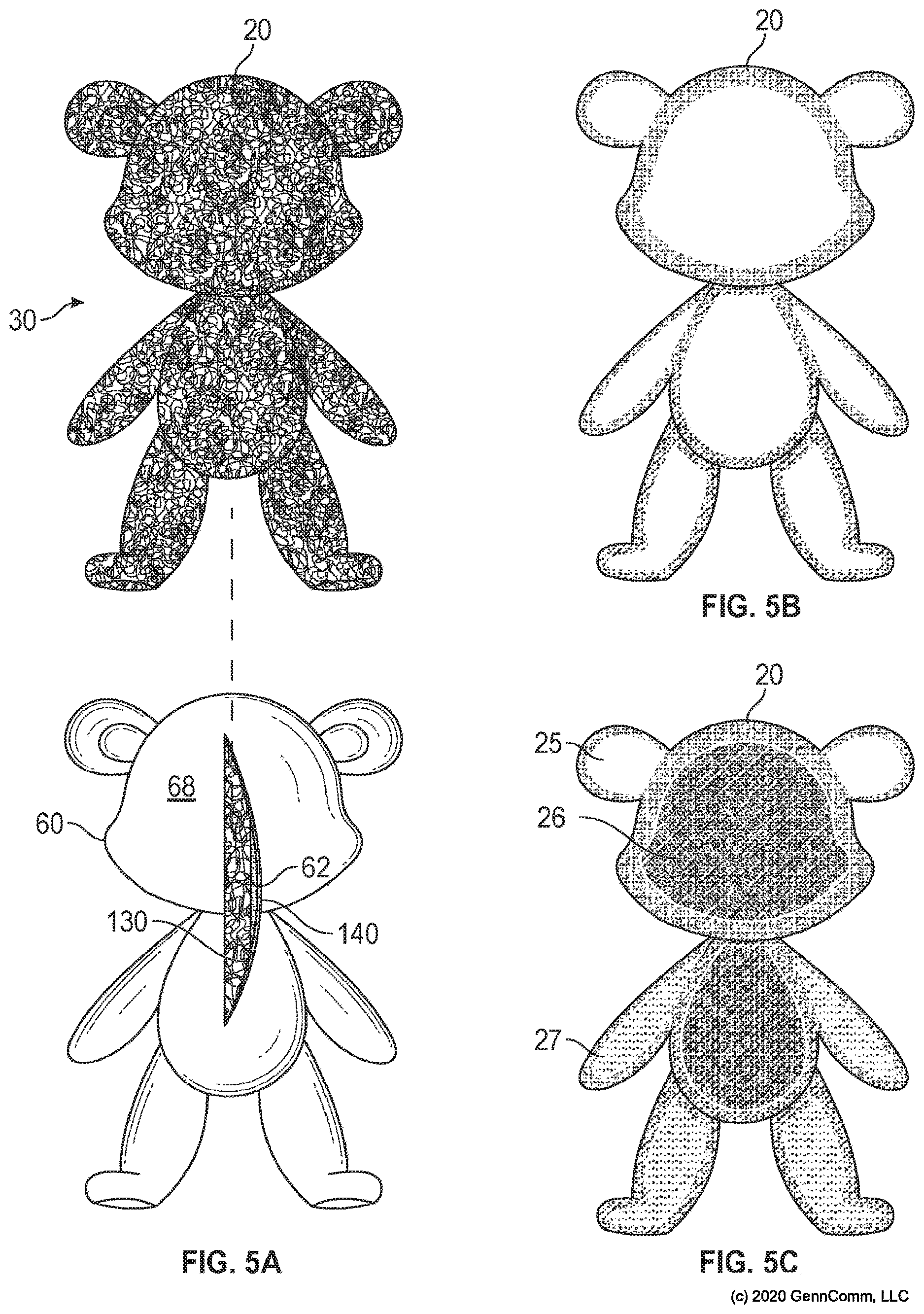 Patent US12611606 Figure 3 – Plush stuffed with molded or sculpted foam