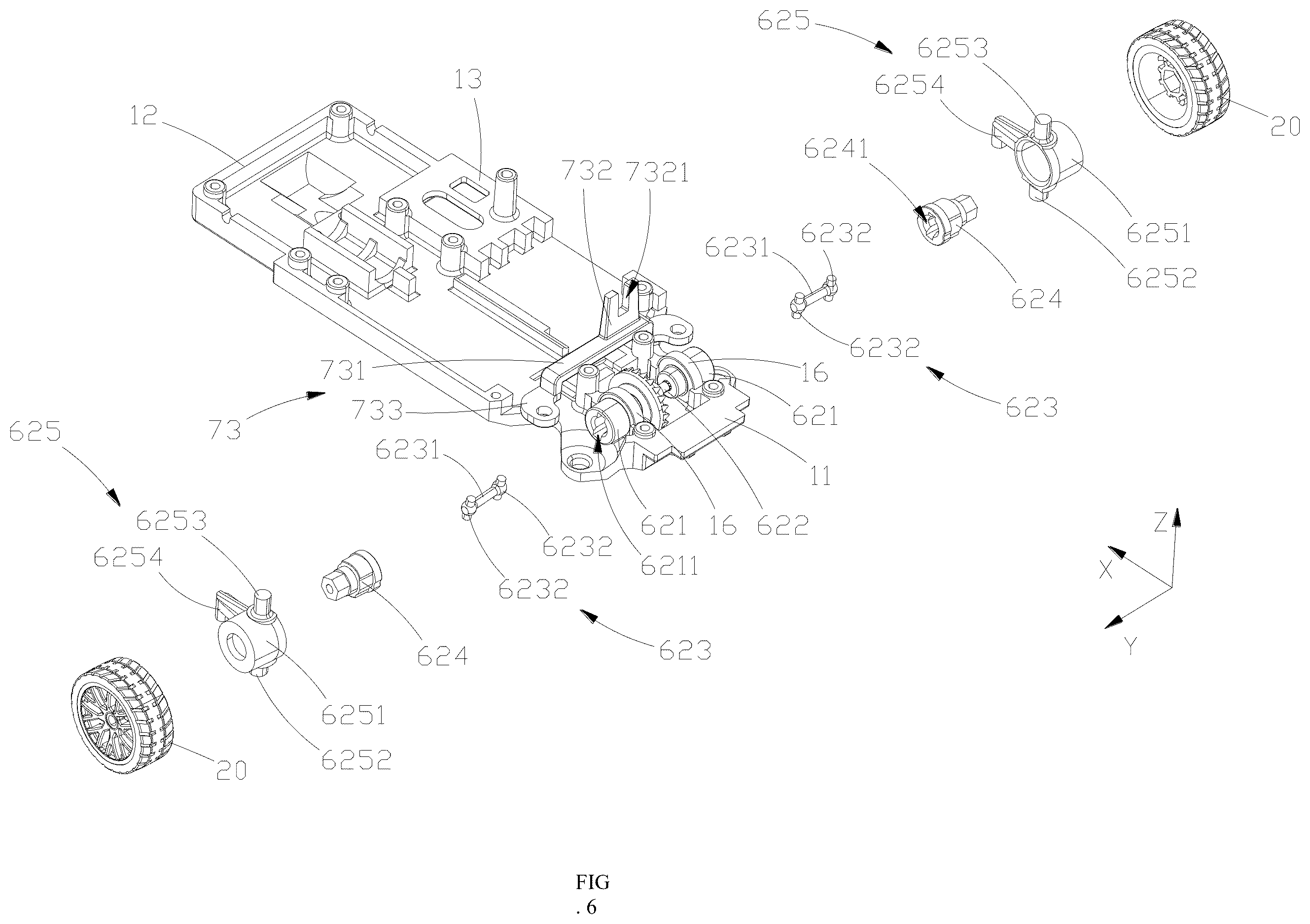 Patent US12611608 Figure 6 – Toy car